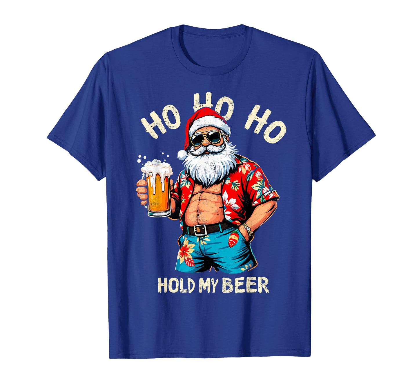 HO HO HO Hold My Beer Lover Drinker Santa Christmas Party T-Shirt