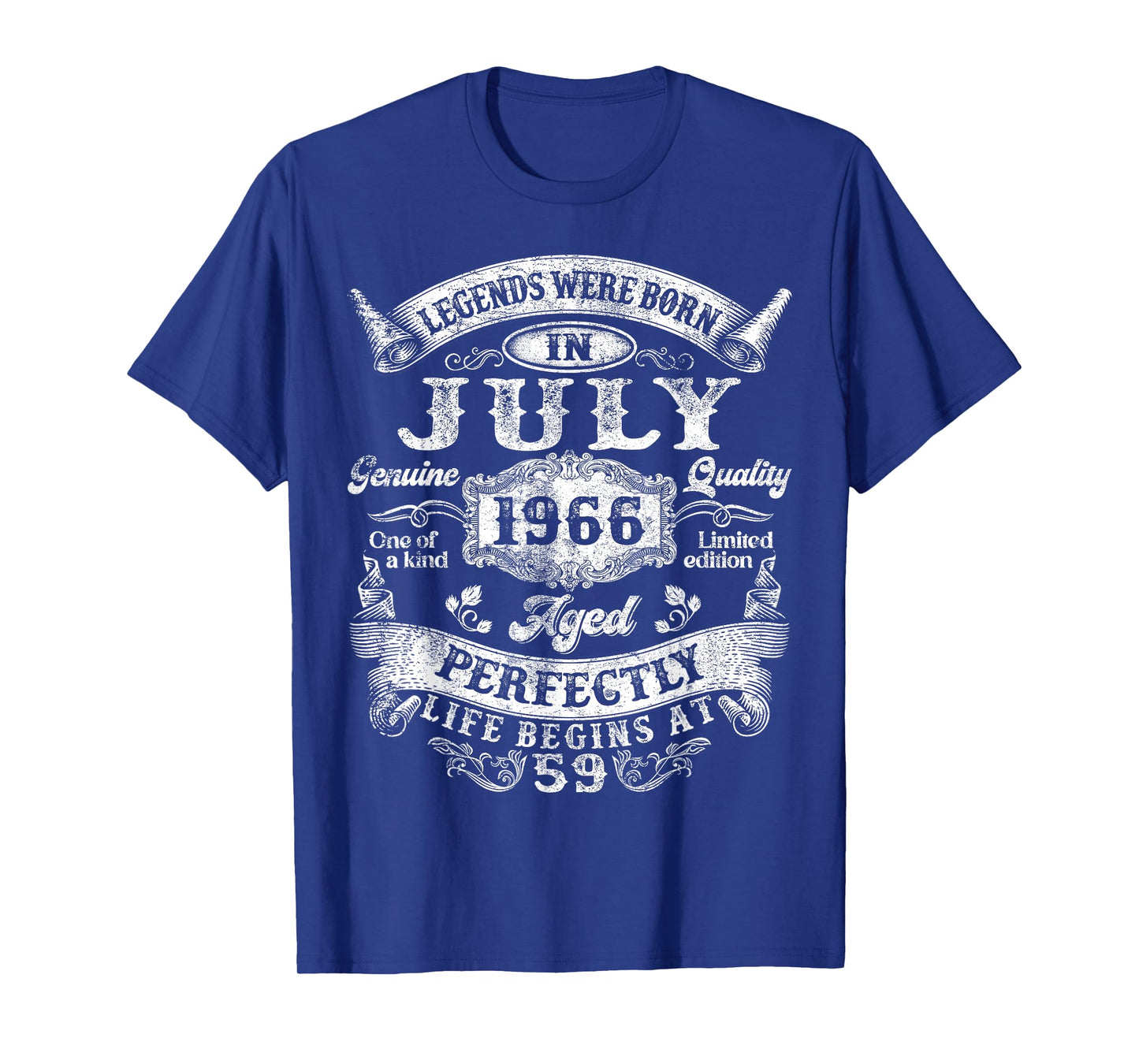 Legend Were Born in July 1966 Vintage 59th Birthday Men Dad T-Shirt