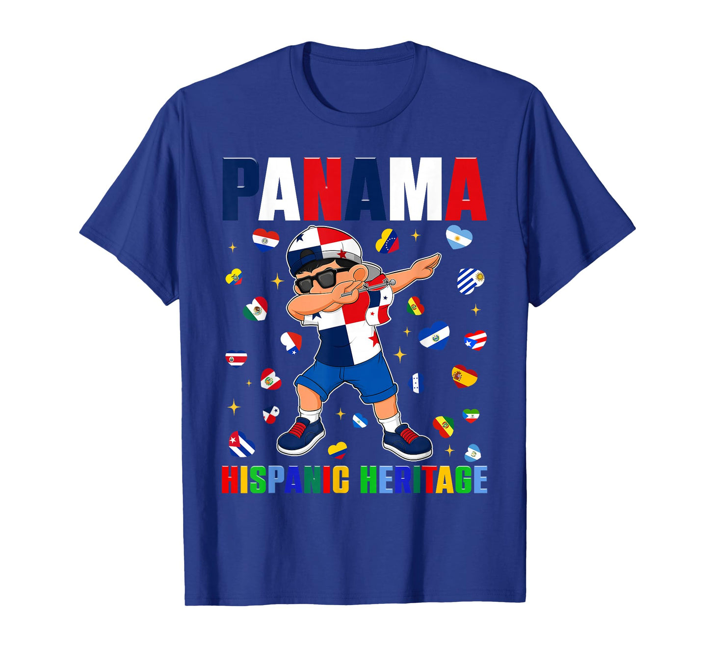 Panama Hispanic Heritage Month Panamanian Flag Boys Kids T-Shirt