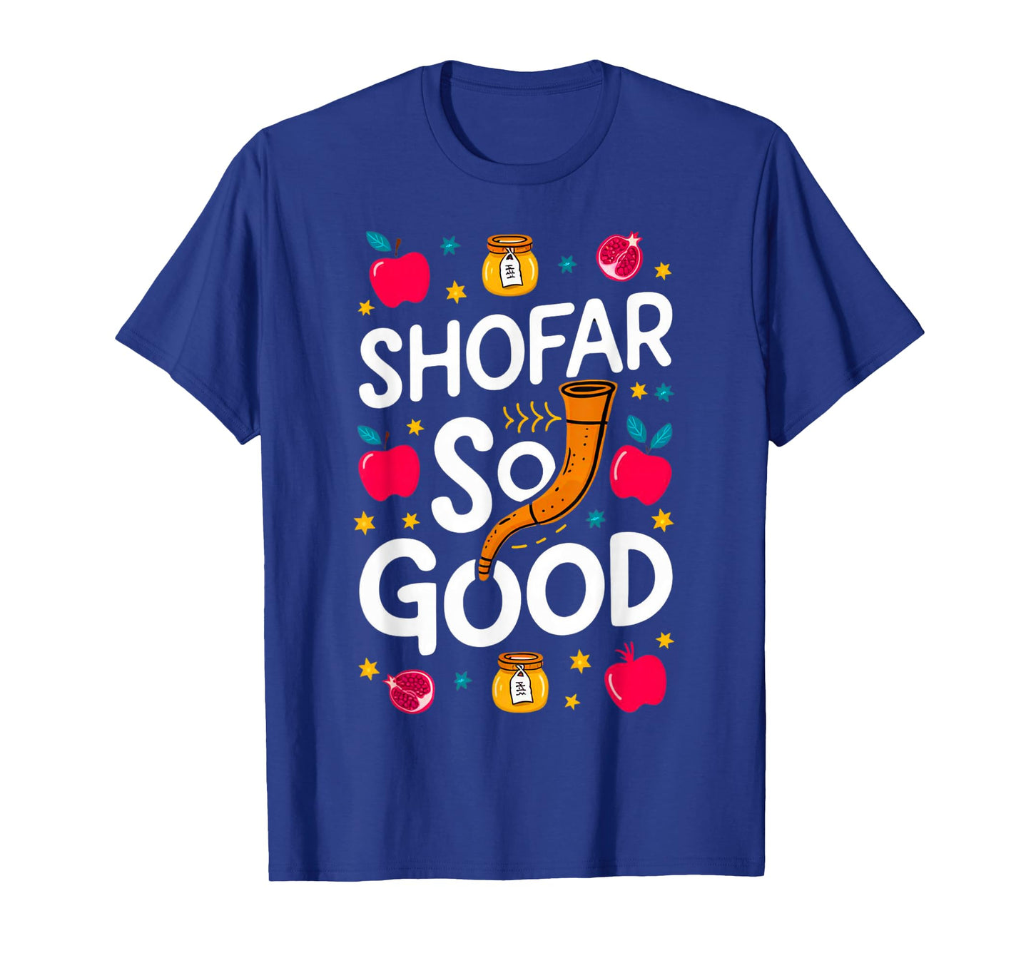 Rosh Hashanah Jewish New Year Shana Tova Apple Honey Shofar T-Shirt