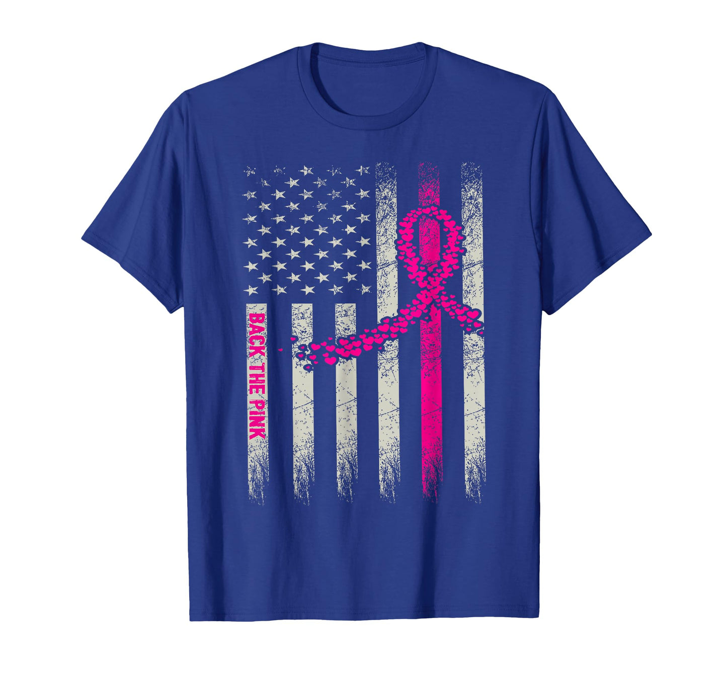 Back The Pink Breast Cancer Awareness Flag Toddler Women Men T-Shirt