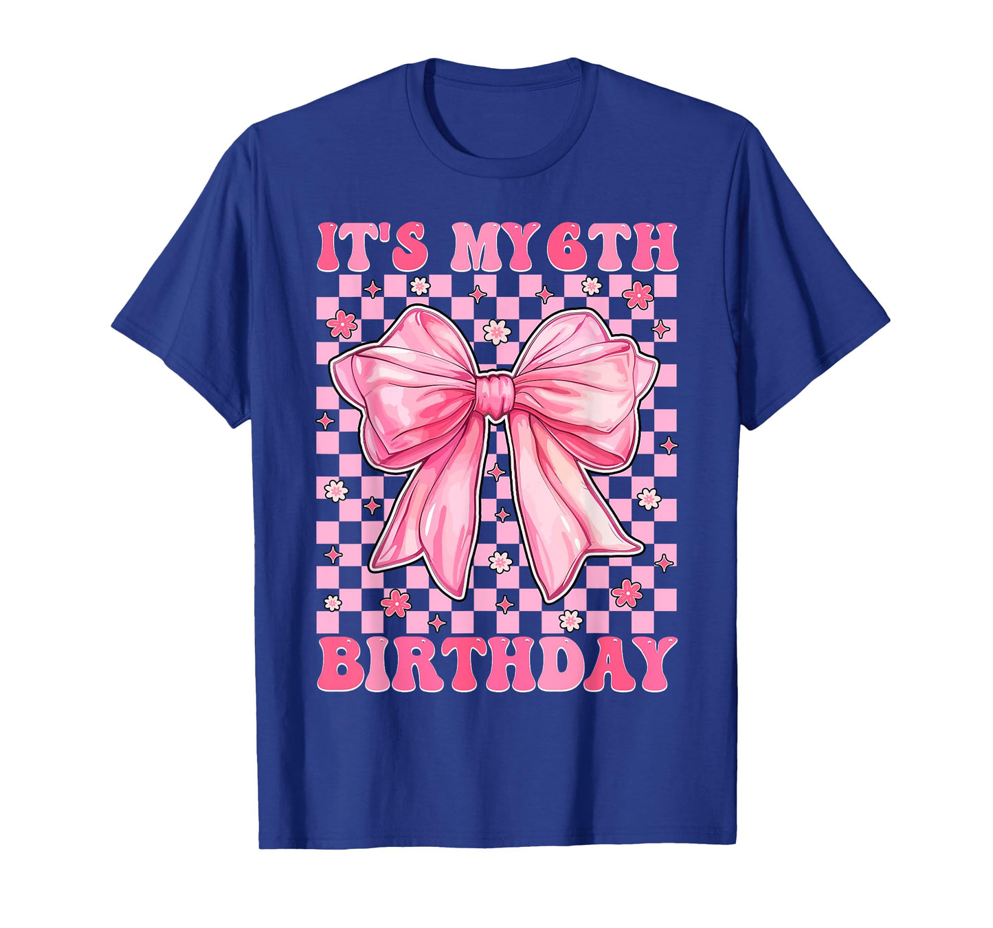 Birthday Girls Pink Coquette Bow It's My 6Th Birthday Girl T-Shirt
