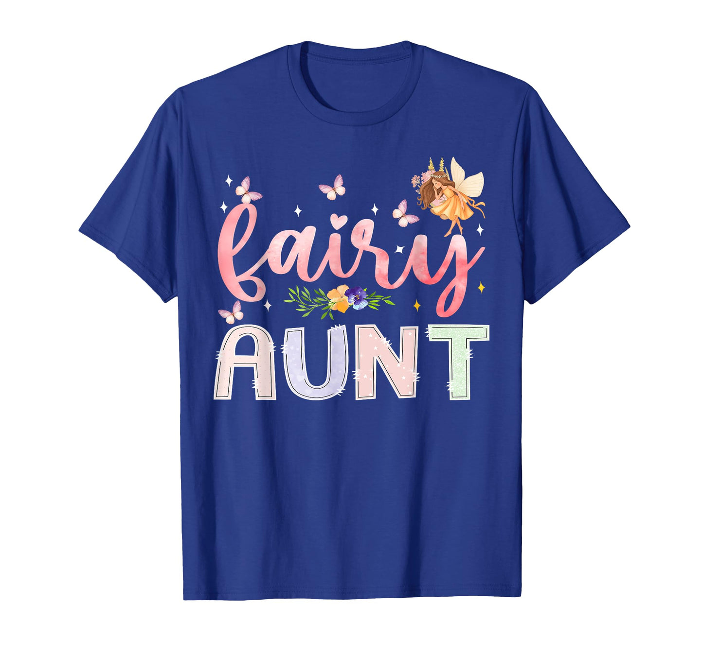 Fairy Aunt Magical Floral Birthday Girl Fairytale Family T-Shirt