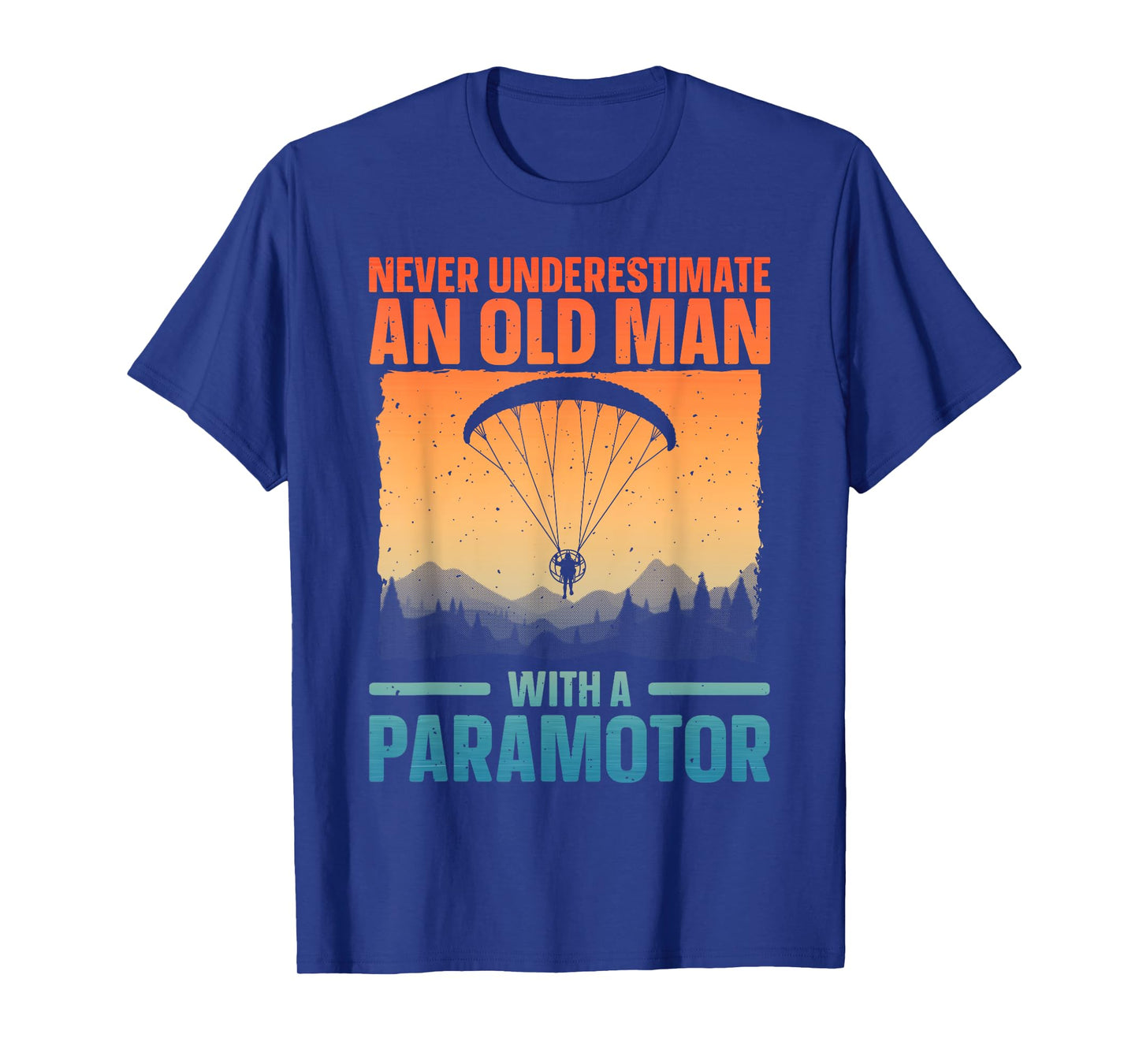 Cool Paramotor Art For Men Grandpa Paragliding Paramotoring T-Shirt