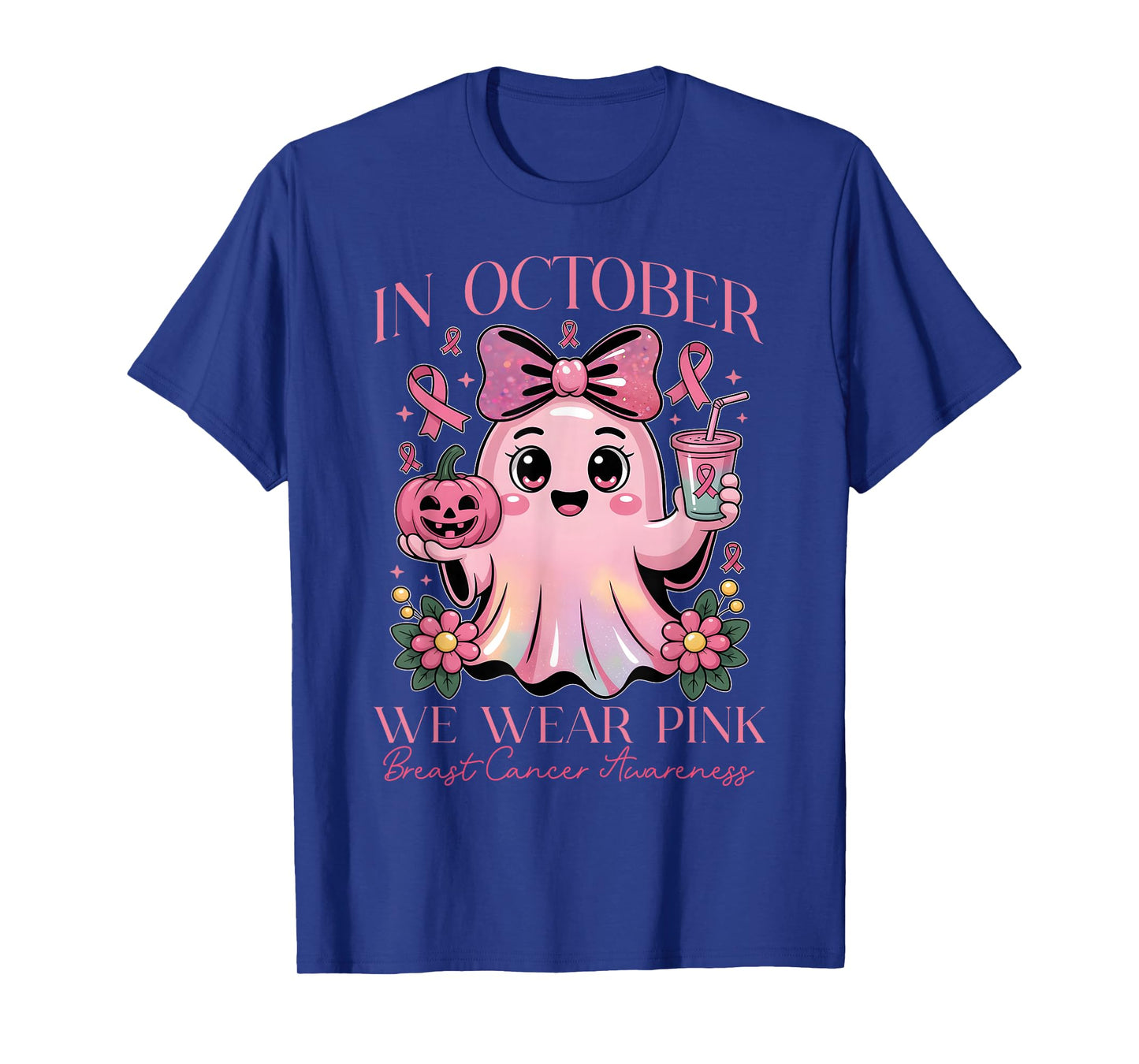 Breast Cancer Awareness for Pink October and Halloween T-Shirt