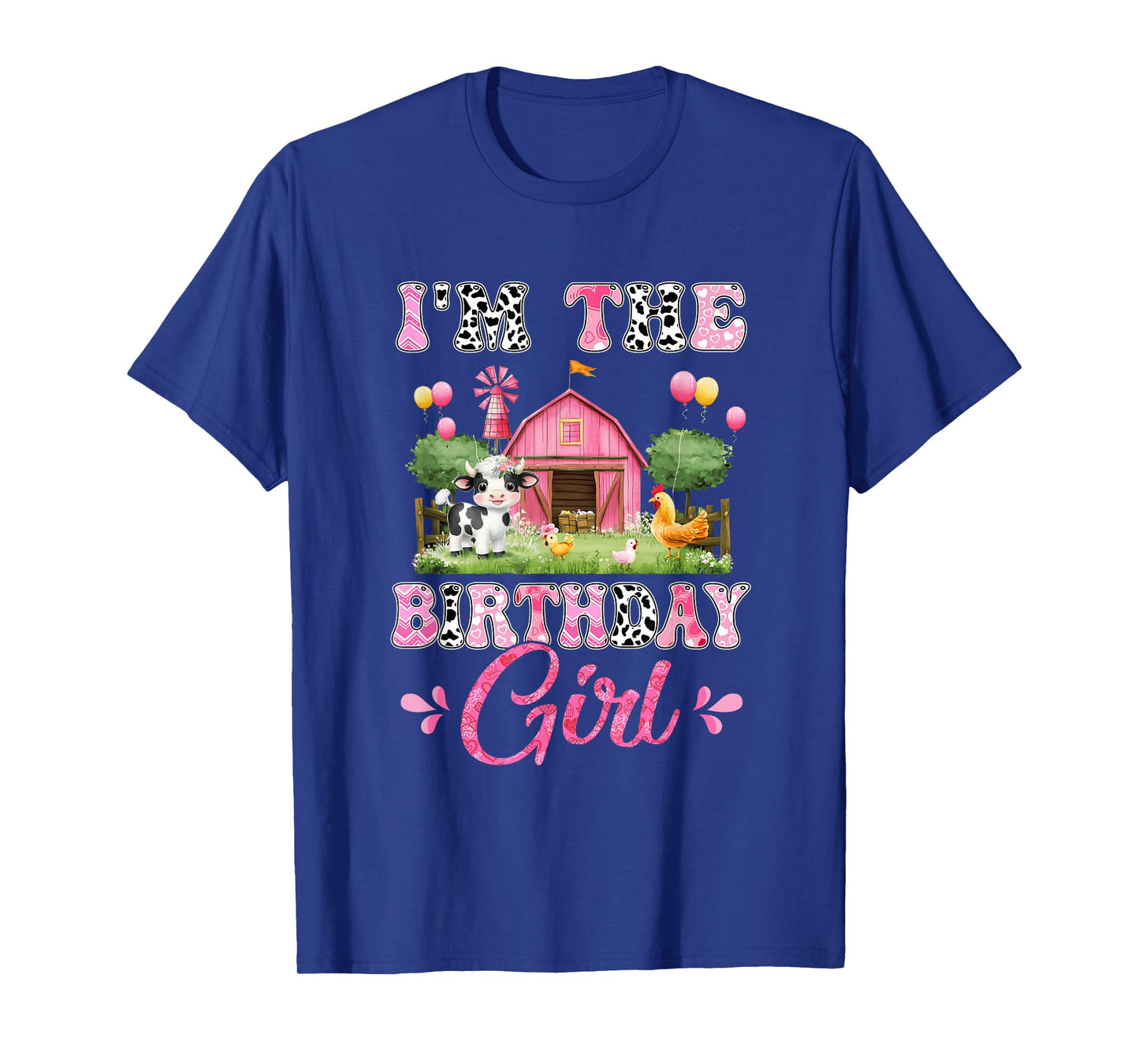 I'm The Birthday Girl 1St Birthday Cow Farm Family T-Shirt