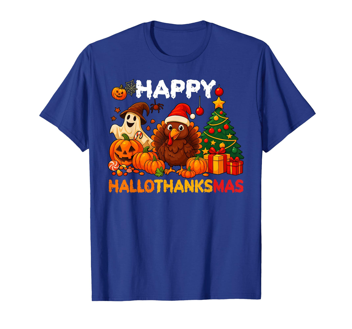 Happy Hallothanksmas Halloween Thanksmas Holiday Season T-Shirt