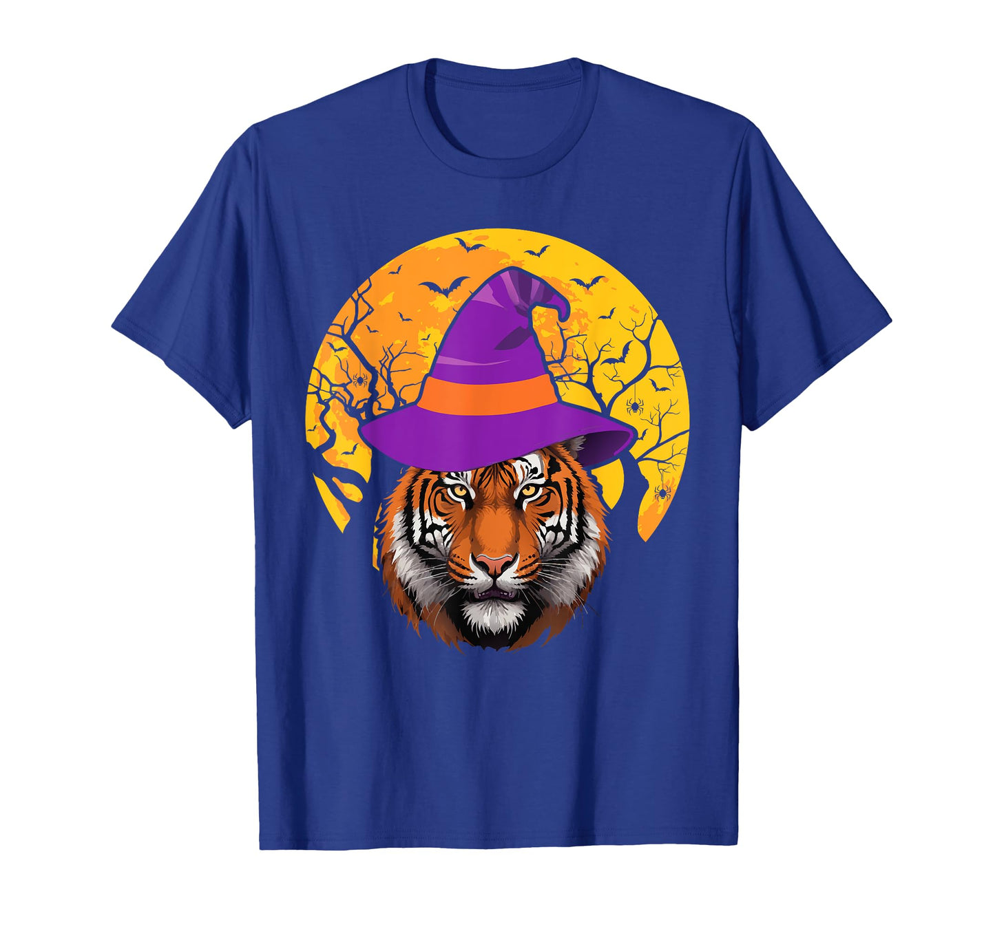 Tiger Witch Hat Funny Halloween Tiger Lover Whisperer T-Shirt