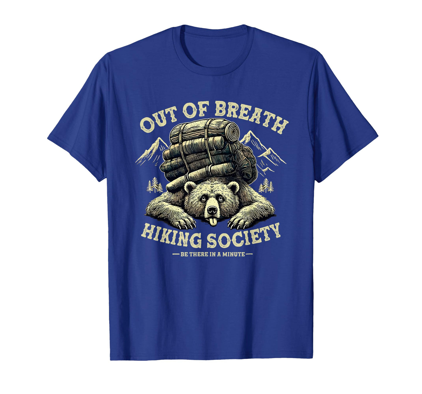 Out of Breath Hiking Society Funny Mountain Outdoor Hikers T-Shirt