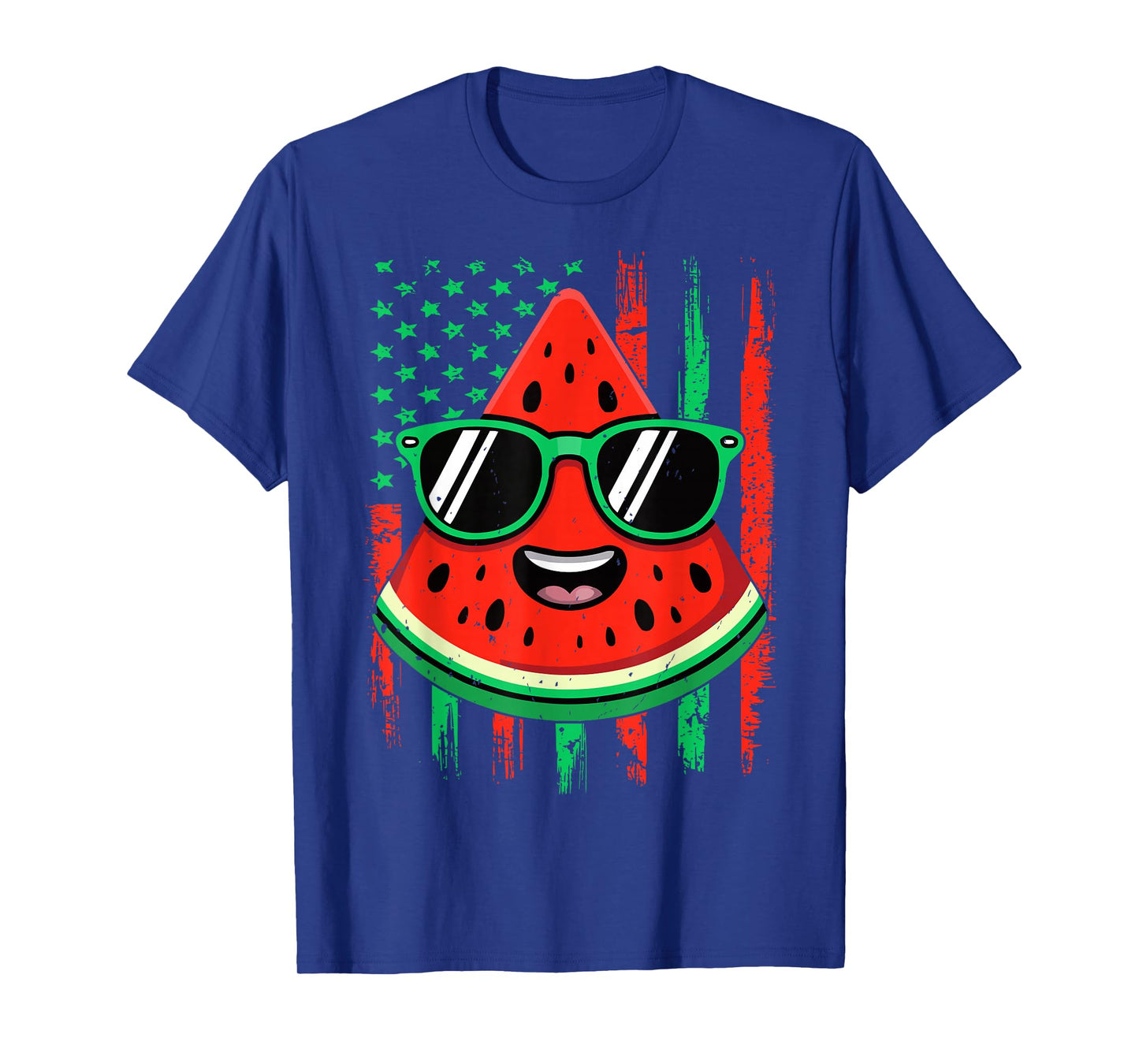 Watermelon American Flag for Fruits Lovers USA T-Shirt