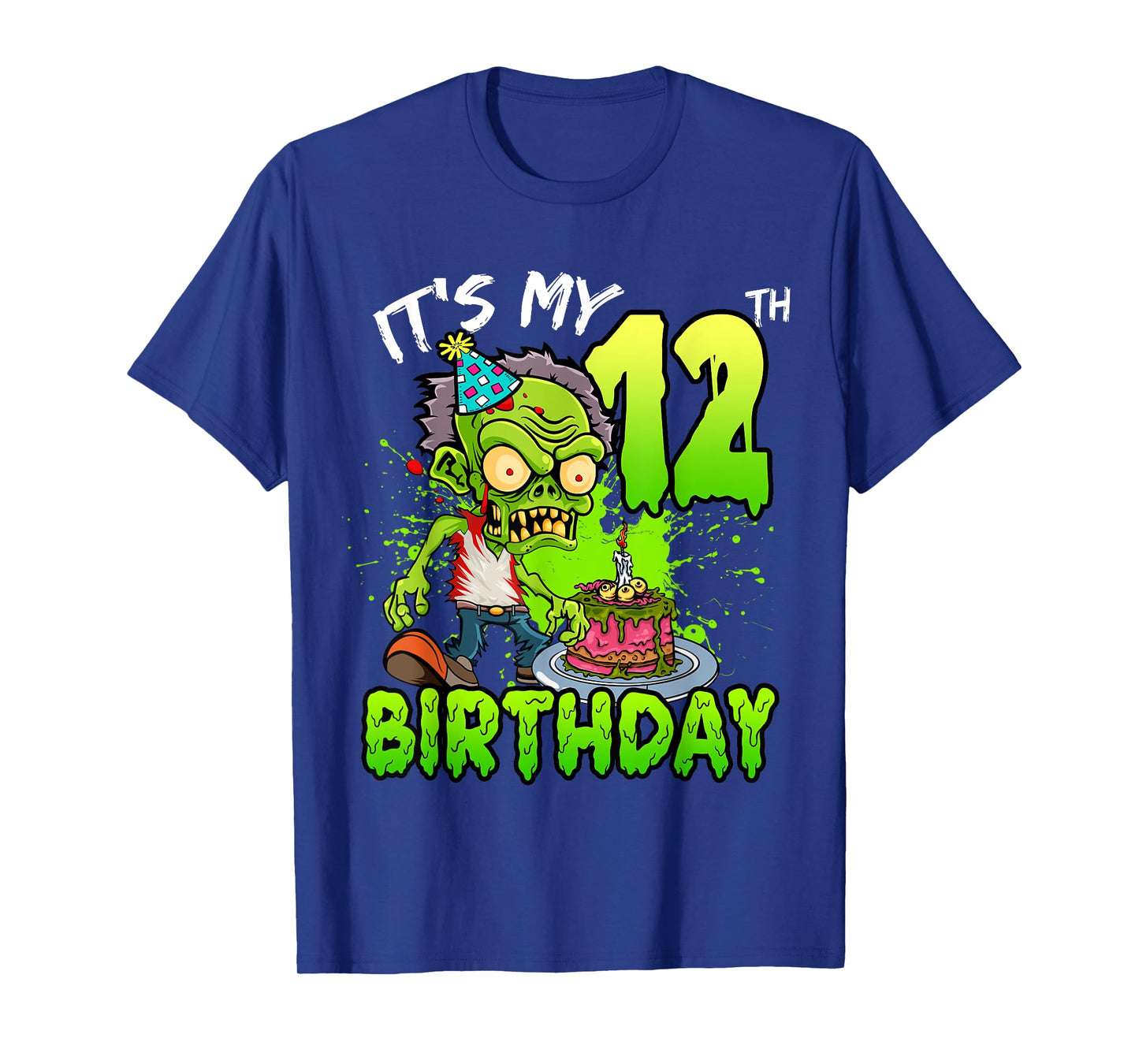It's My 12th Birthday Zombie Lover 12 Year Old Boys Girls T-Shirt