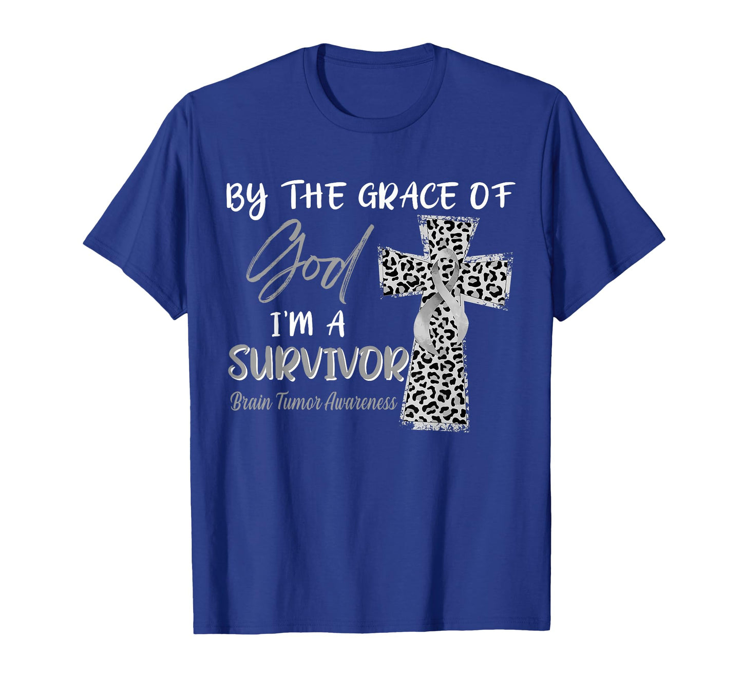 I'm A Survivor Brain Tumor Awareness Grey Ribbon T-Shirt