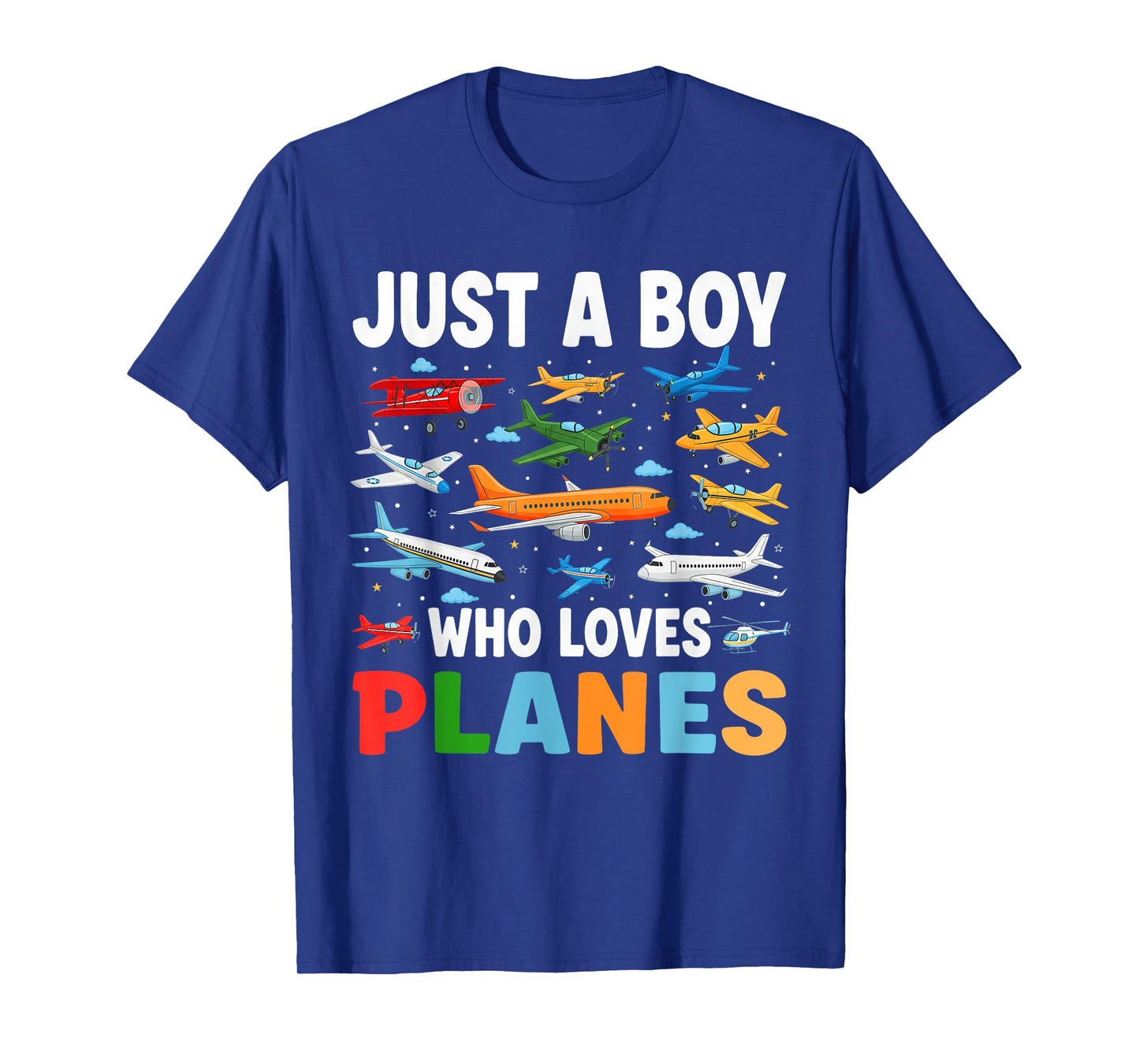 Funny Just A Boy Who Loves Planes Airplane Aircraft Loves T-Shirt