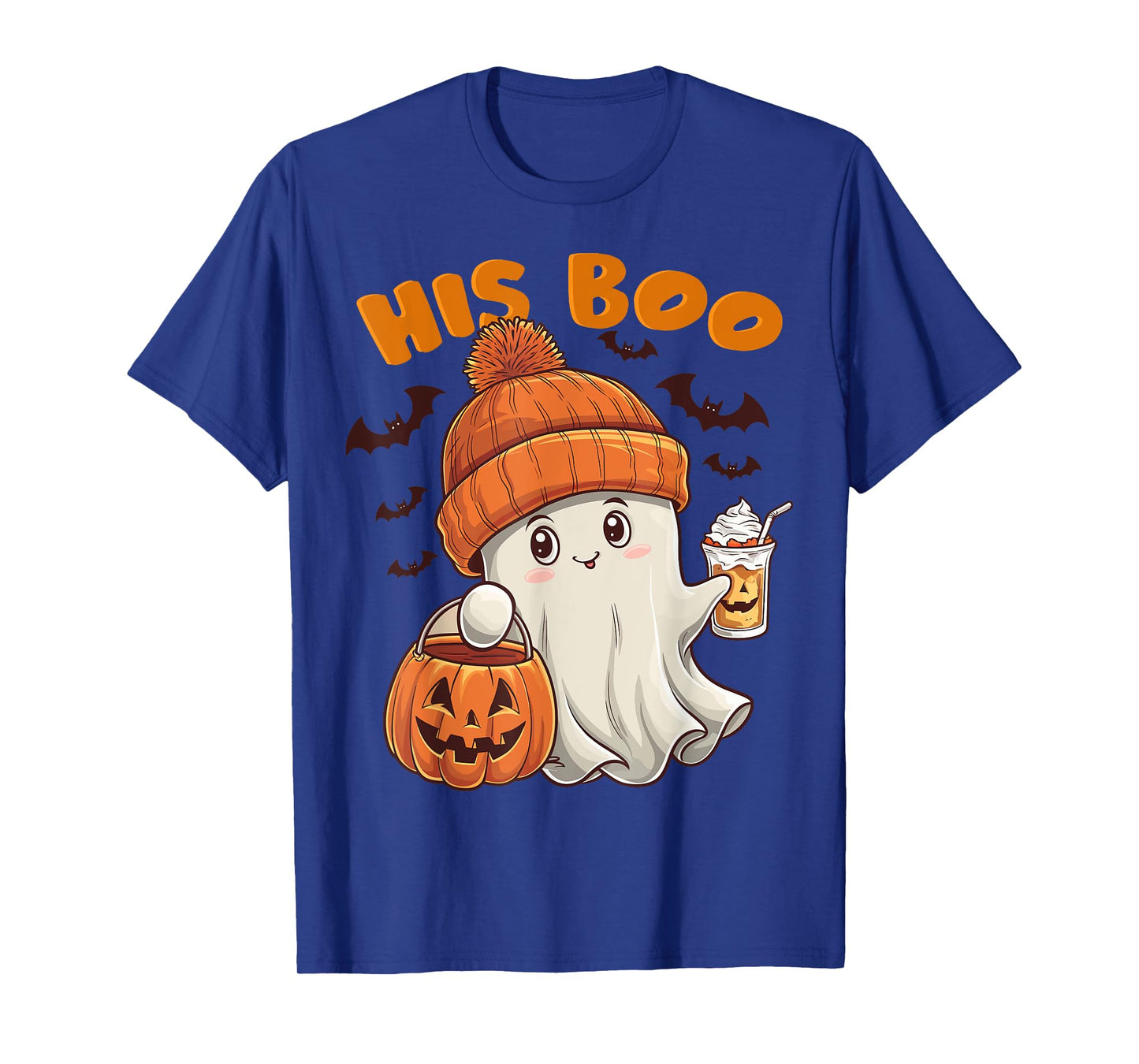 Her Boo His Boo Funny Ghost Matching Couples Halloween 2025 T-Shirt