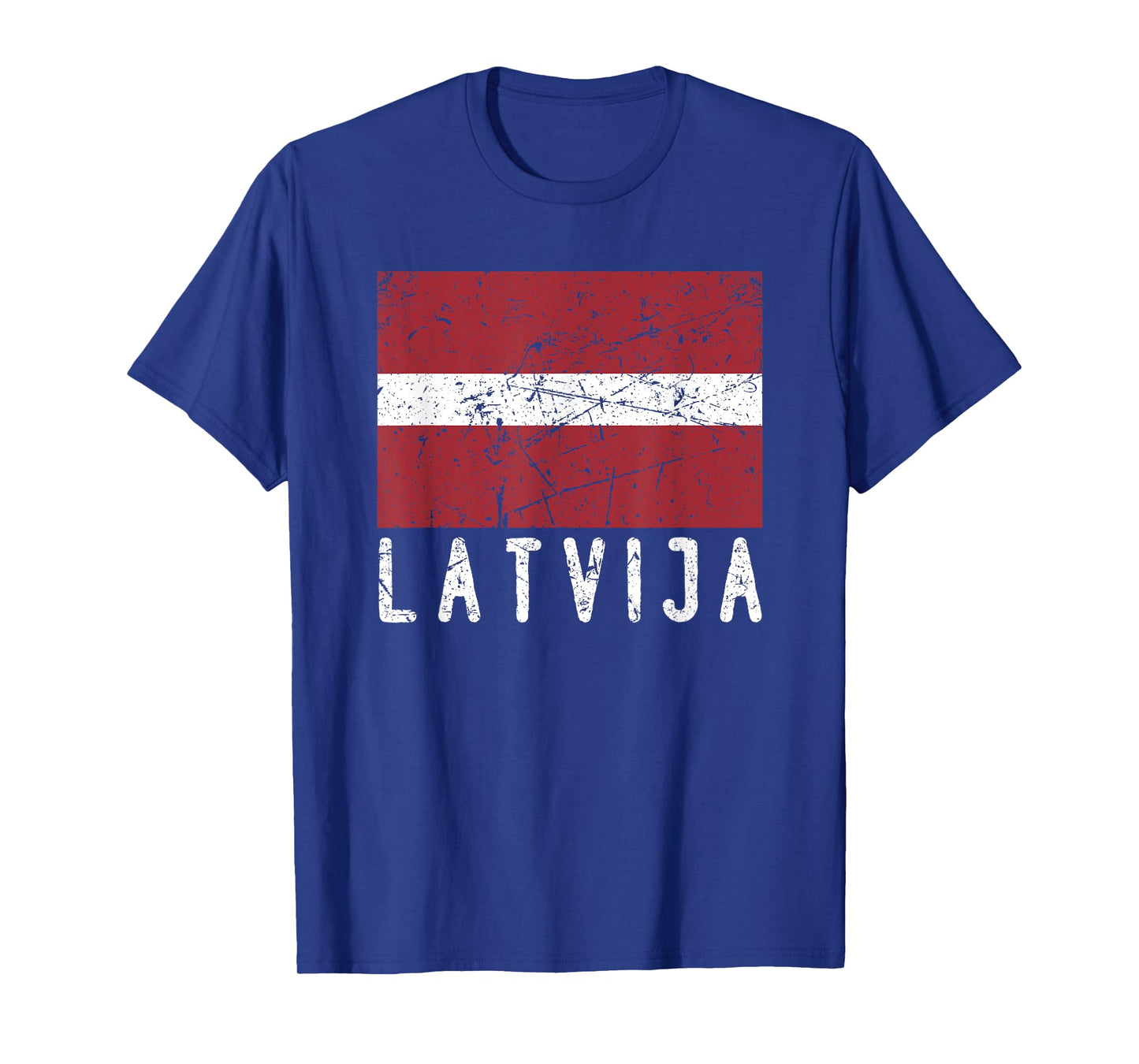 Latvian Flag Of Latvija Distressed Men Women Kids Latvia T-Shirt