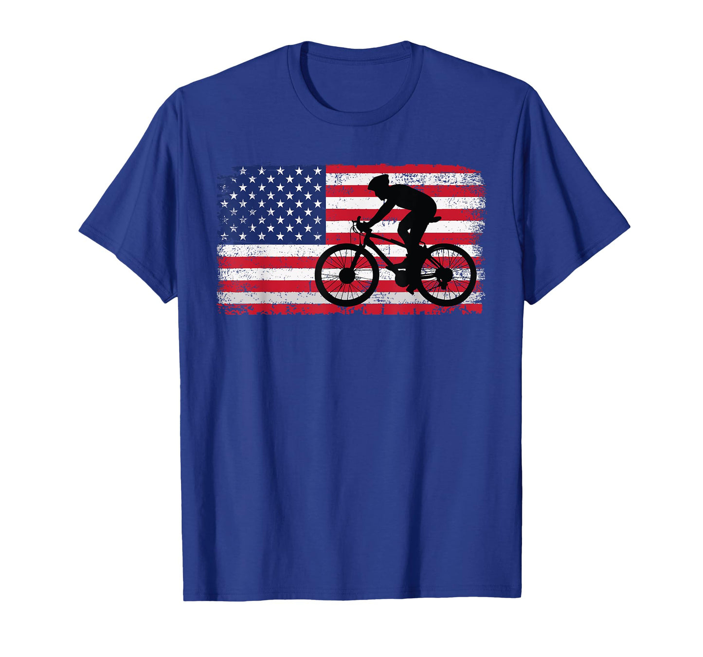 Cycling Road Usa Flag Design For Men Women Bicycle, Cycling T-Shirt