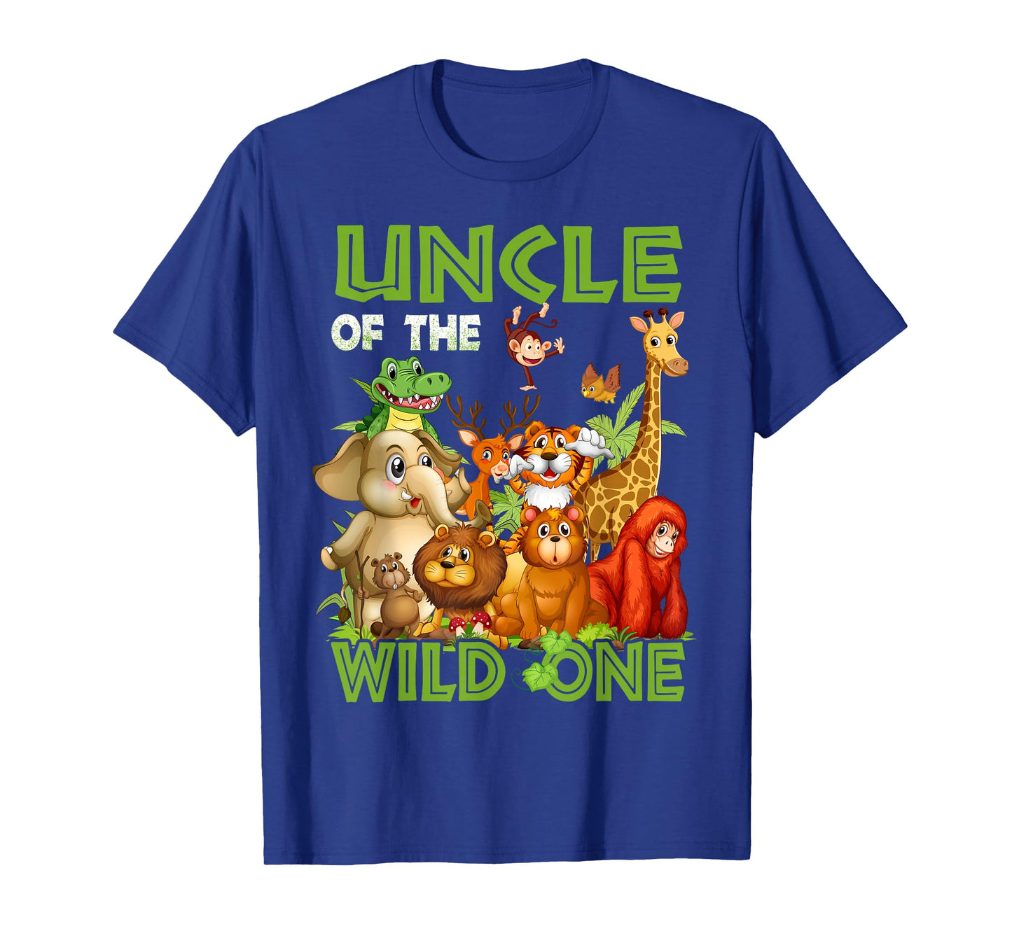 Uncle Of The Wild One Birthday Animal Safari Jungle T-Shirt
