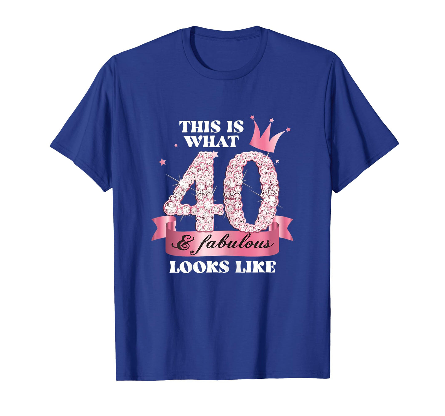 Womens 40 & Fabulous I Pink Black Party Group Photo Outfit T-Shirt