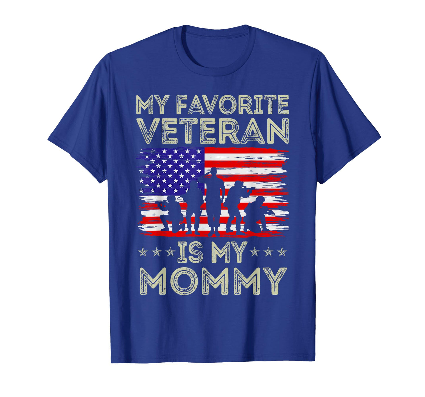 My Favorite Veteran Is My Mommy American Flag Veterans Day T-Shirt