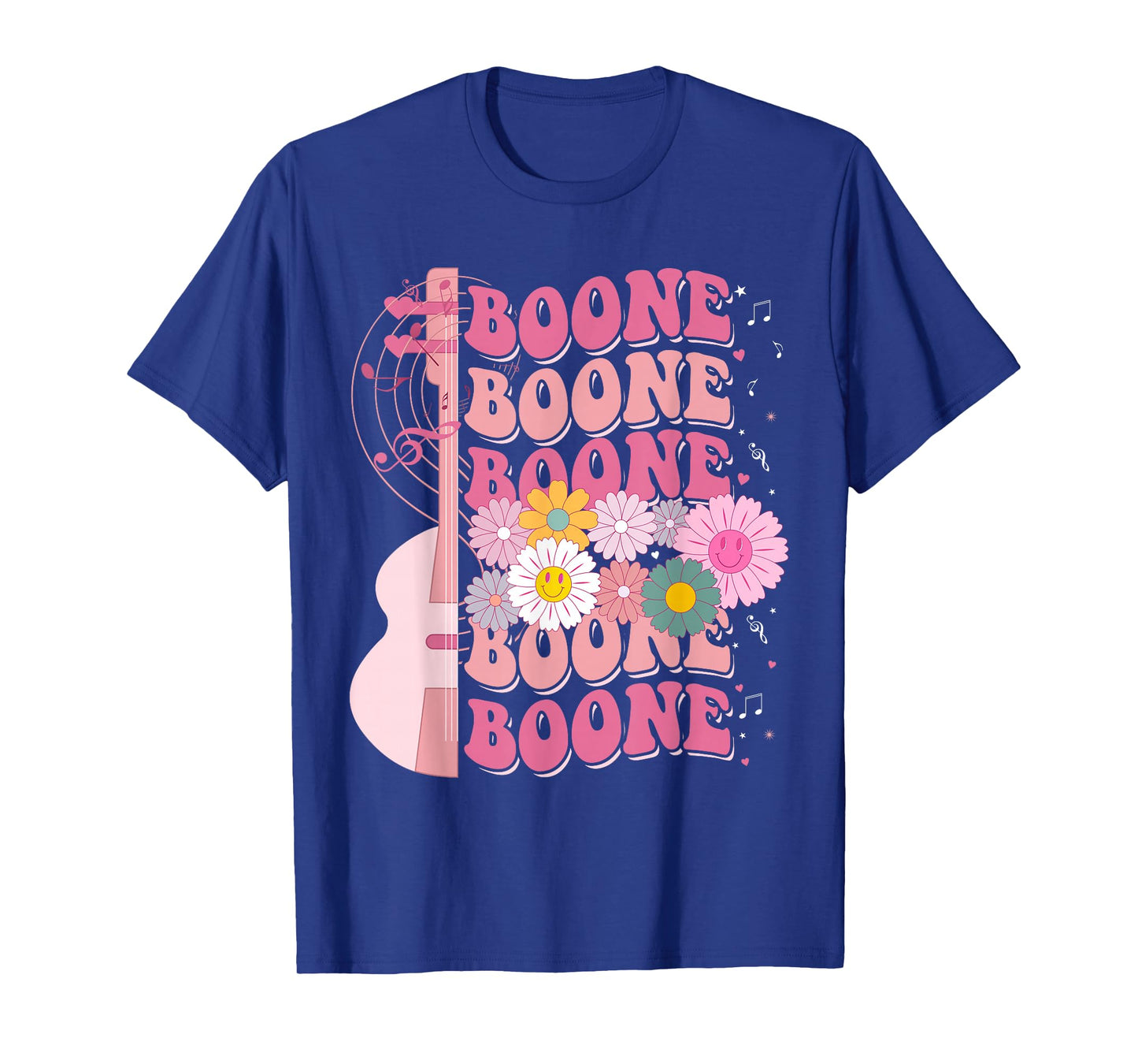 Girl Retro Boone Groovy Flower First Name Personalized 80's T-Shirt