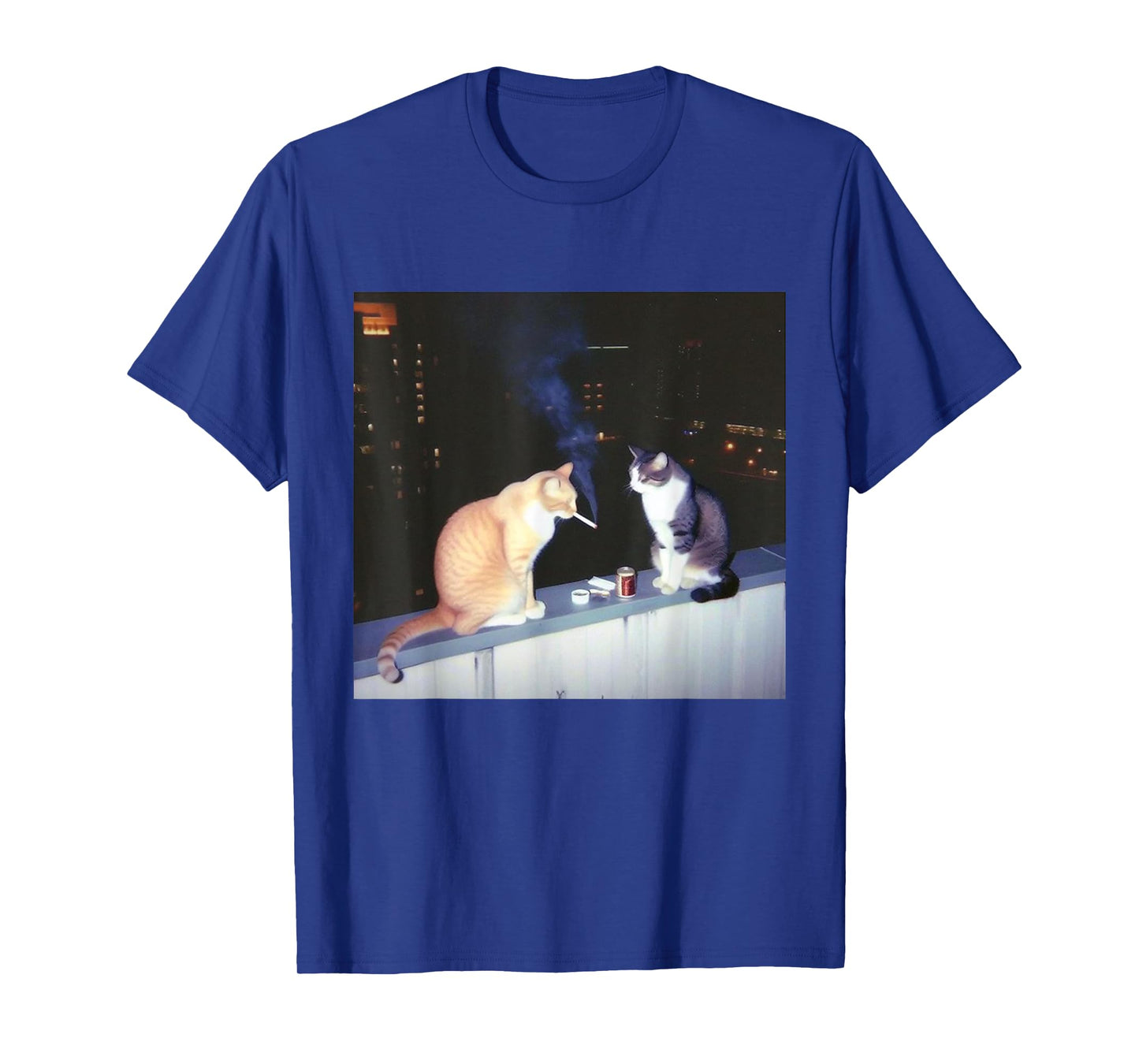 Funny Cat Meme Cat Smoking Cigarette Cat Lovers Men Women T-Shirt