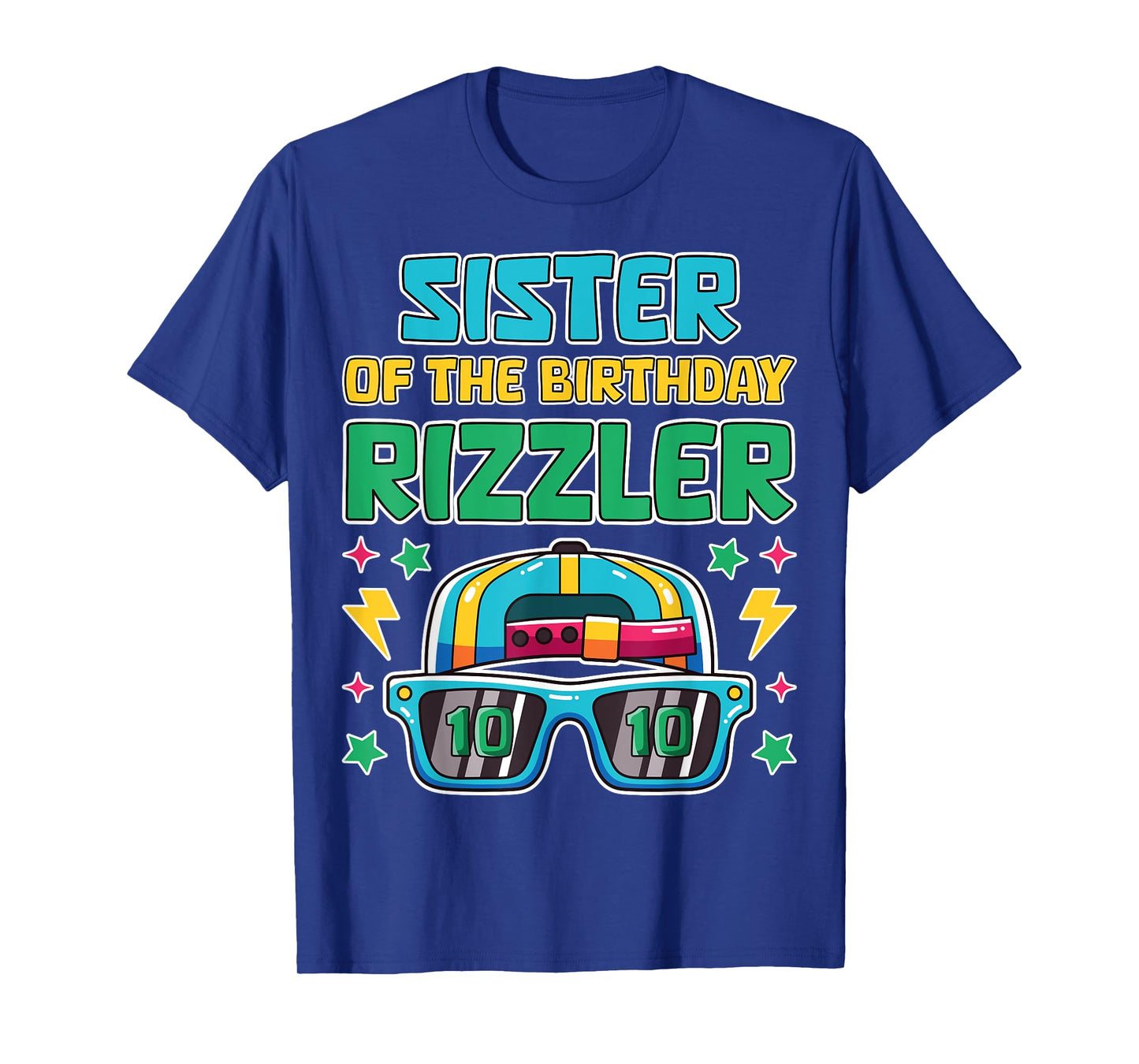 Sister of the Birthday Rizzler 10th Birthday Family Party T-Shirt