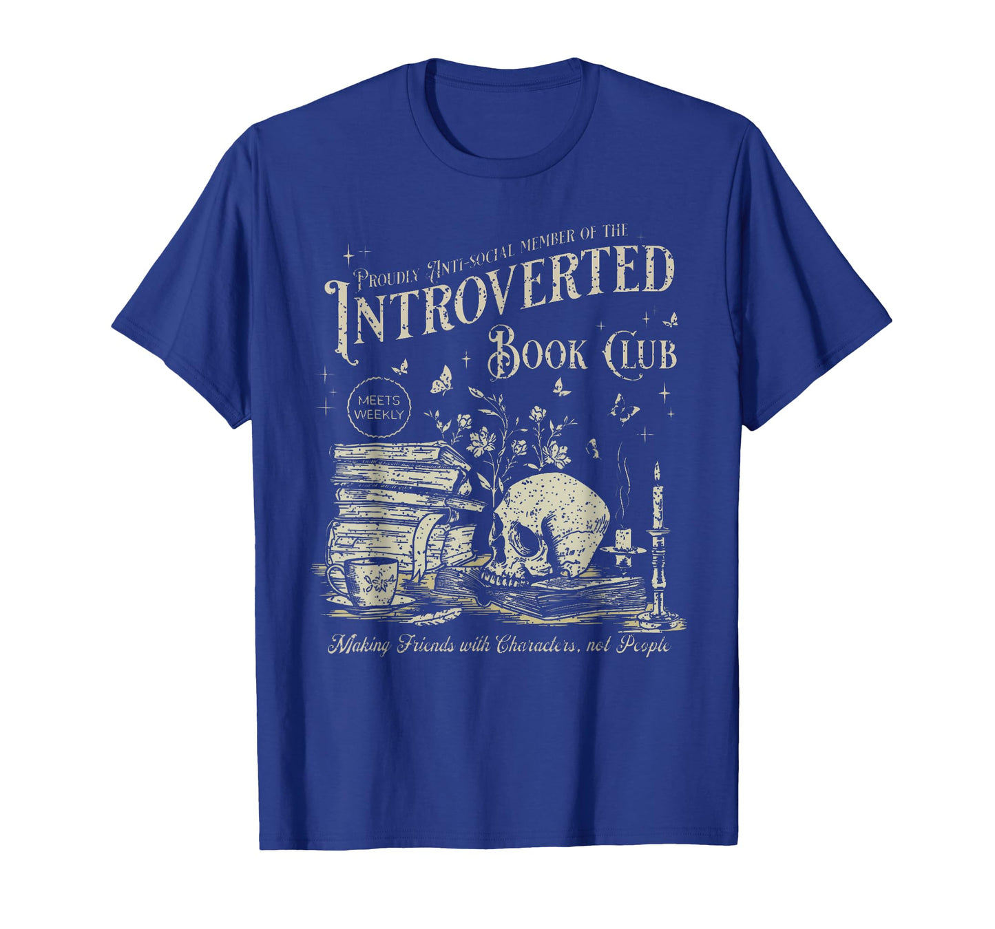 Retro Proud Anti Social Member Of Introverted Book Club T-Shirt