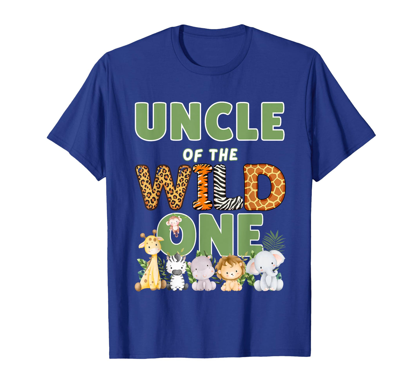 Uncle Of The Wild One 1st Birthday Safari Family Matching T-Shirt