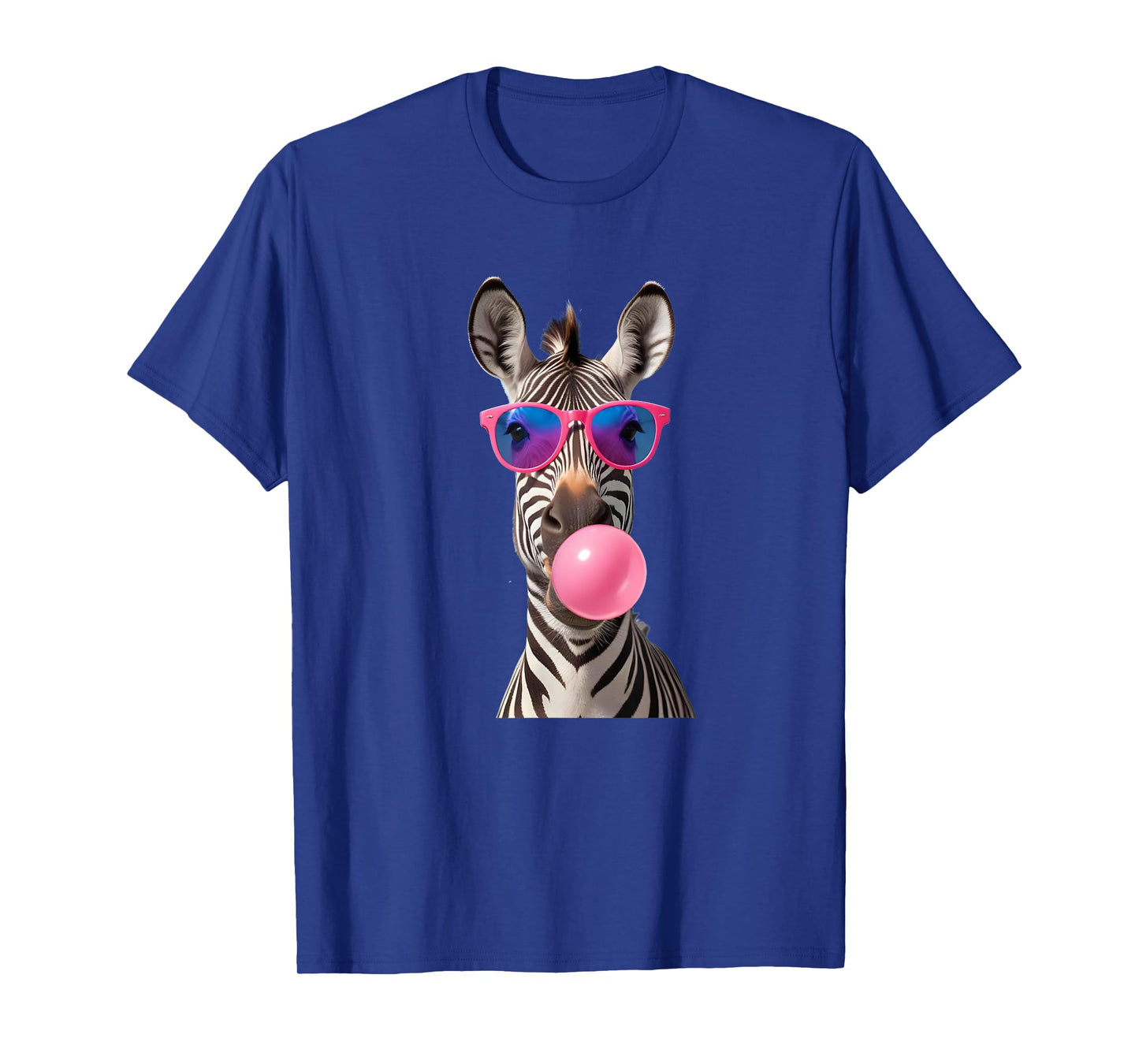 #snirt Funny Zebra Bubblegum Bubble Pink Sunglasses T-Shirt