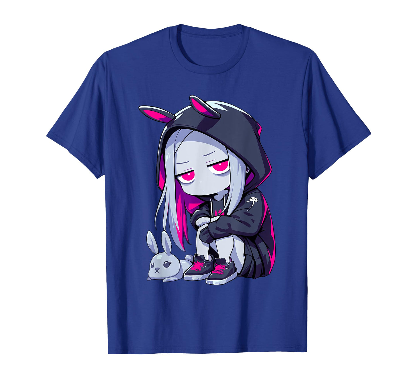 Grunge Goth Bunny Anime Girl Cute E-Girl Edgy Outfit T-Shirt