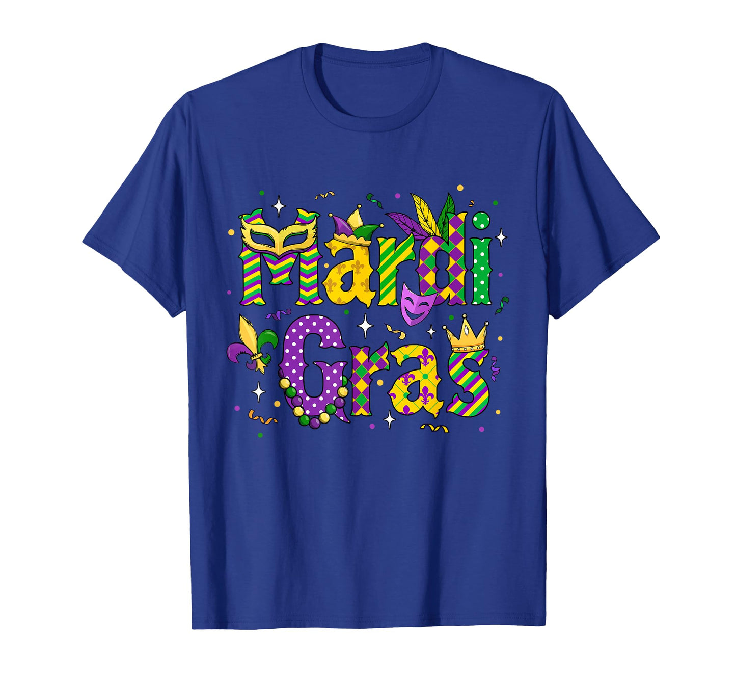 Funny Mardi Gras Parade Outfit Jester Hat Men Women Kids T-Shirt