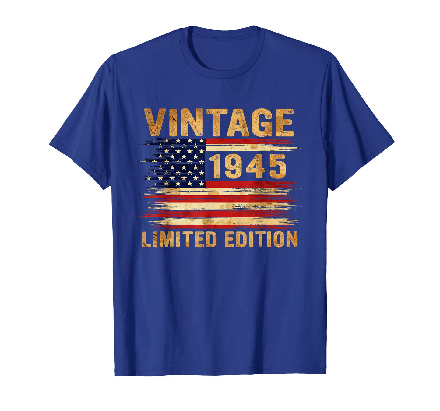 80 Years Old Gifts Vintage 1945 80th Birthday American Flag T-Shirt