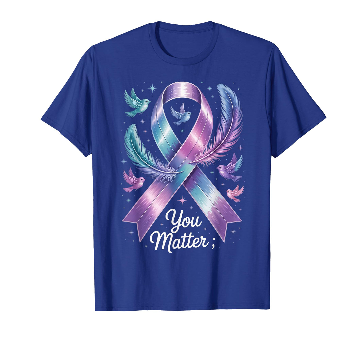 You Matter Teal & Purple Ribbon Suicide Prevention Awareness T-Shirt