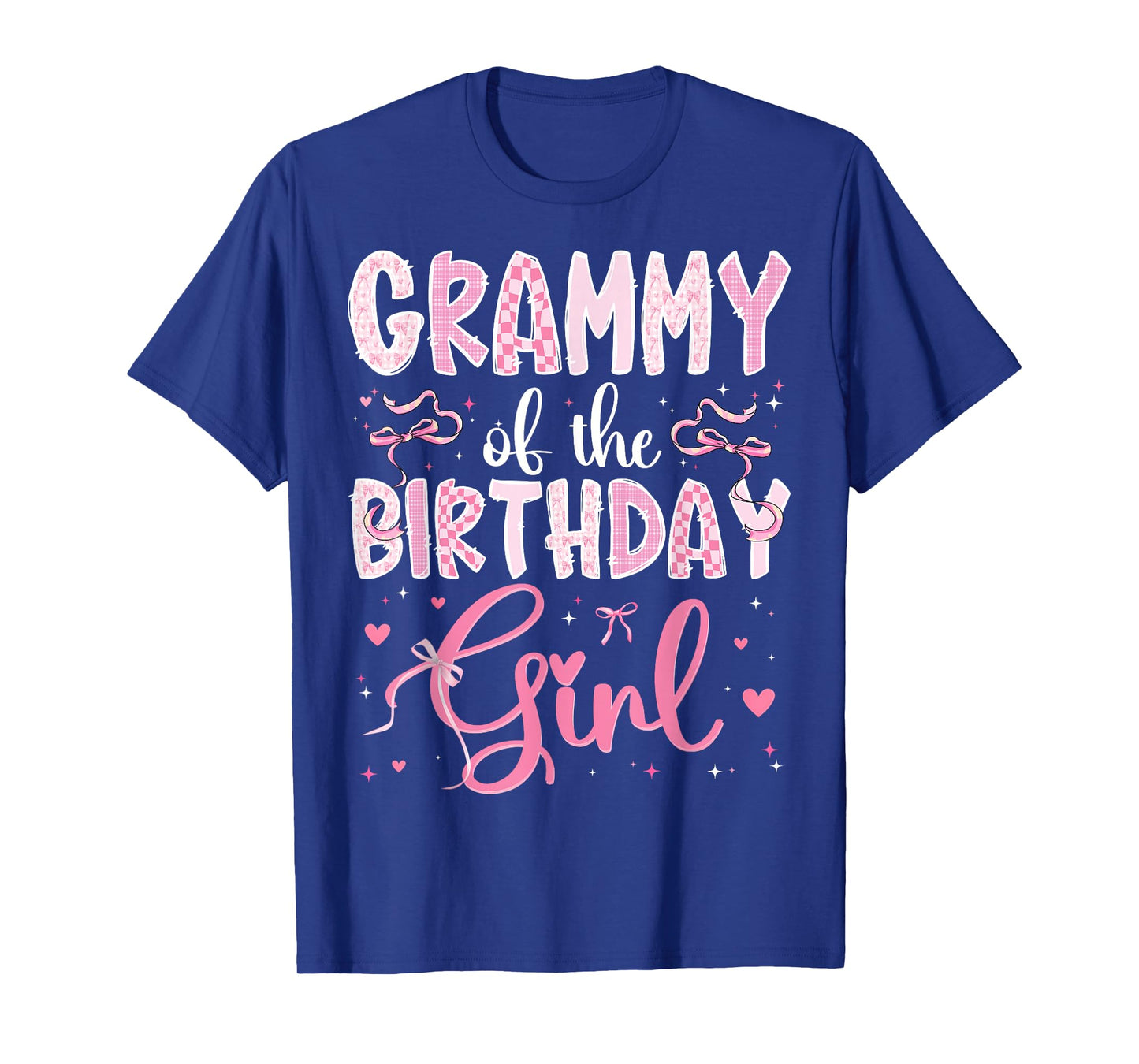 Grammy of The Birthday Girl Matching Pink Coquette Bow T-Shirt