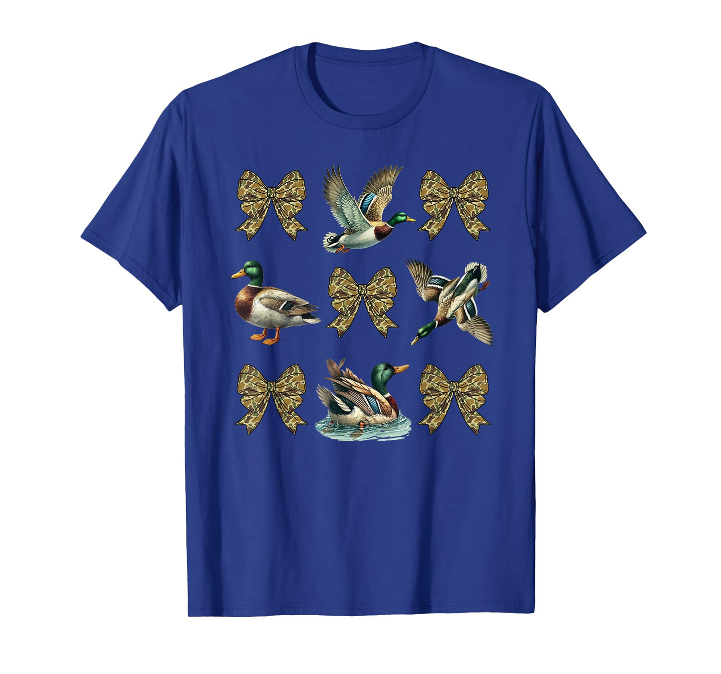 Mallard Duck Camouflage Camo Bow Duck Hunting Girls Camo T-Shirt