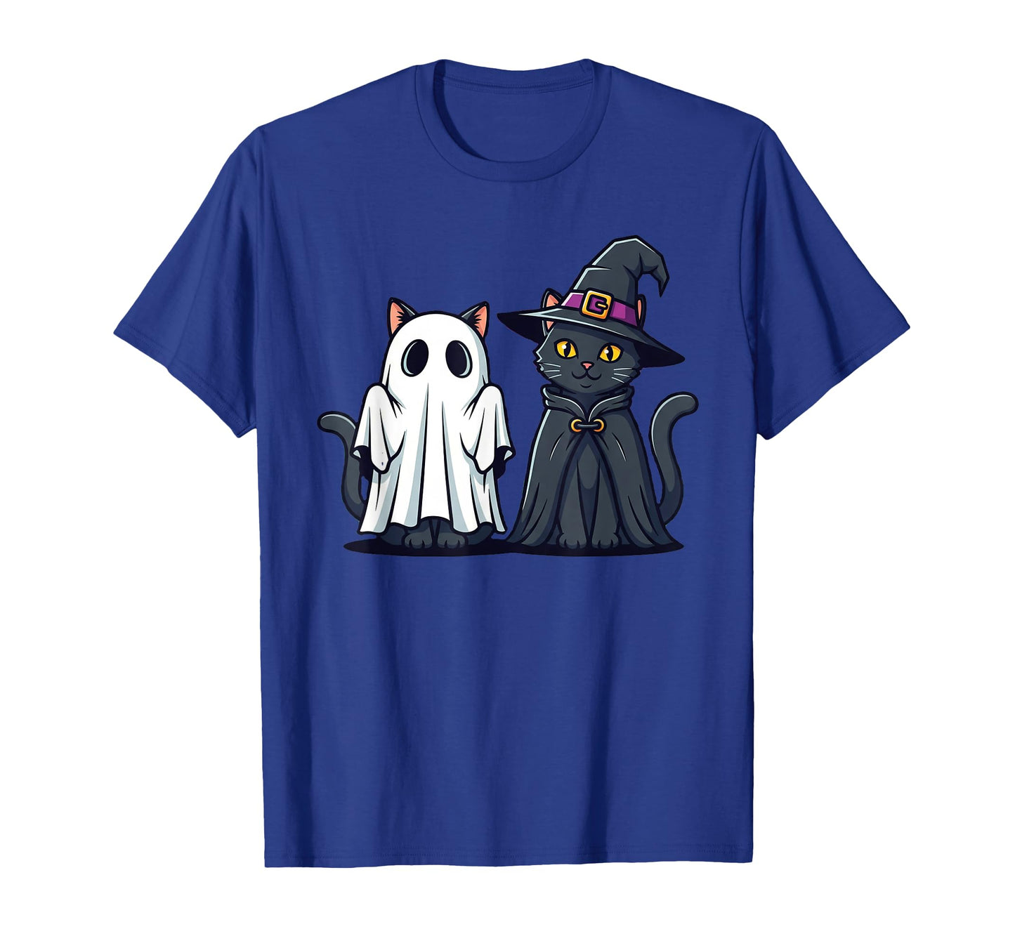 Black Cat Ghost Witch Cute Halloween Spooky Costume Women T-Shirt