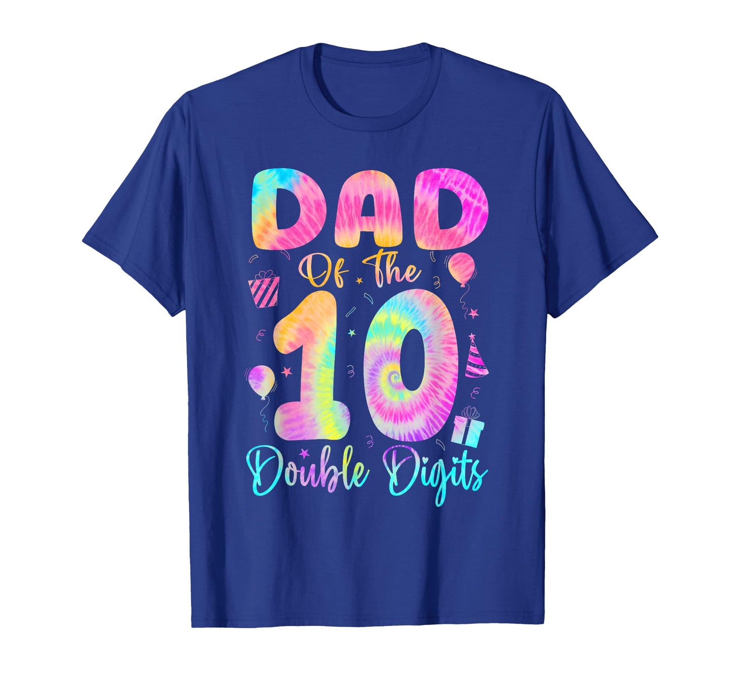 Dad Of The Birthday Girl Double Digits 10th Birthday T-Shirt