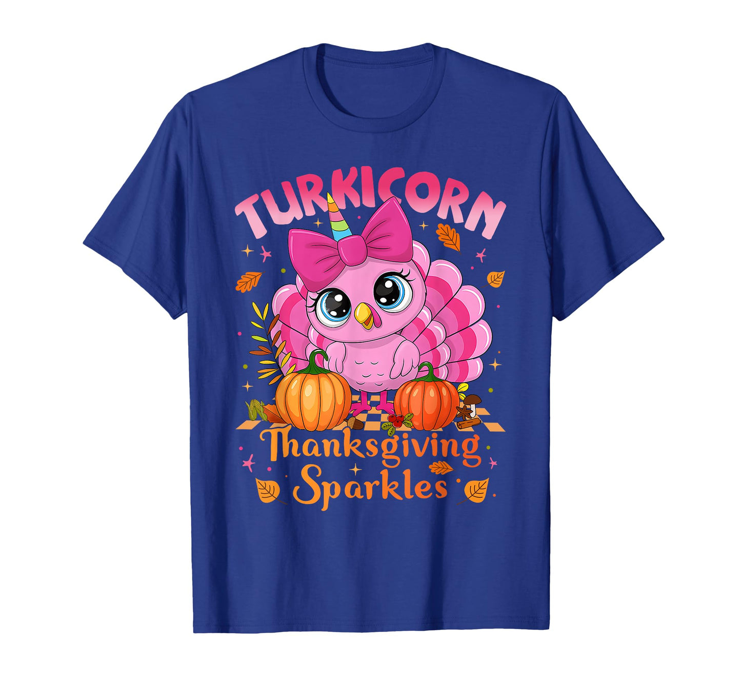 Cute Unicorn Turkey Turkicorn Girl Kids Funny Thanksgiving T-Shirt