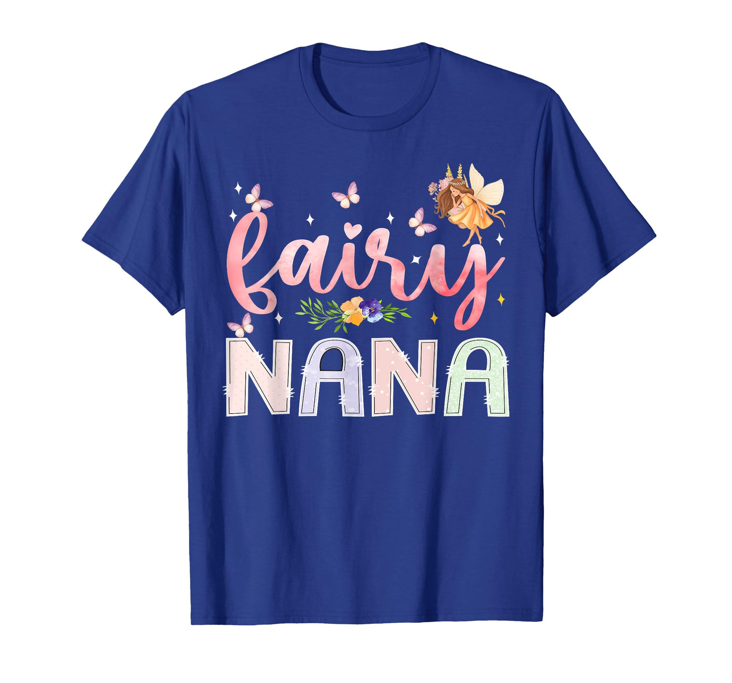 Fairy Nana Magical Floral Birthday Girl Fairytale Family T-Shirt