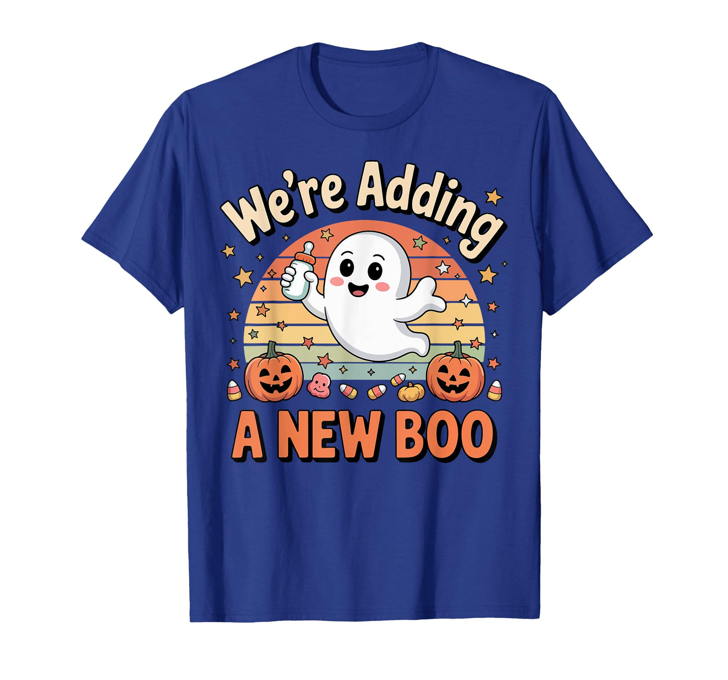 We're Adding A New Boo Ghost Halloween Pregnant Announcement T-Shirt