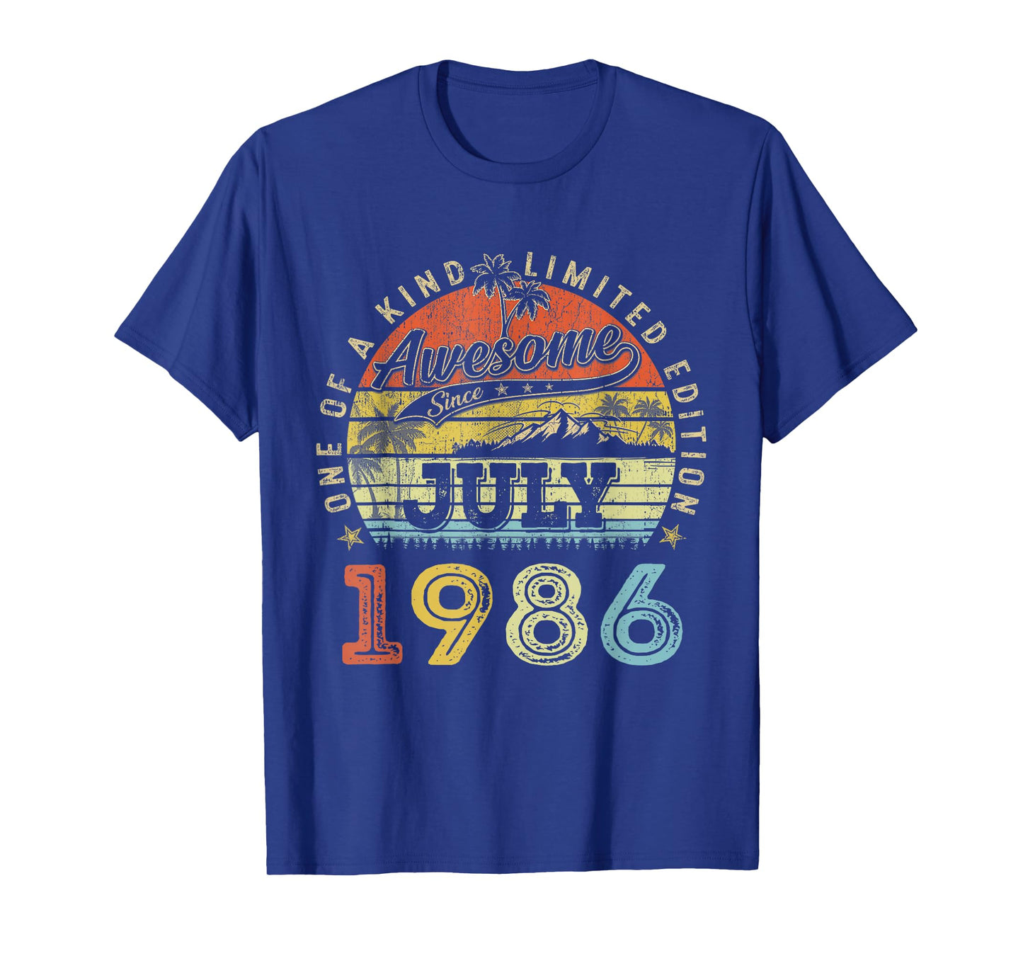 Funny 40 Years Old July 1986 Vintage 40th Birthday Men Women T-Shirt