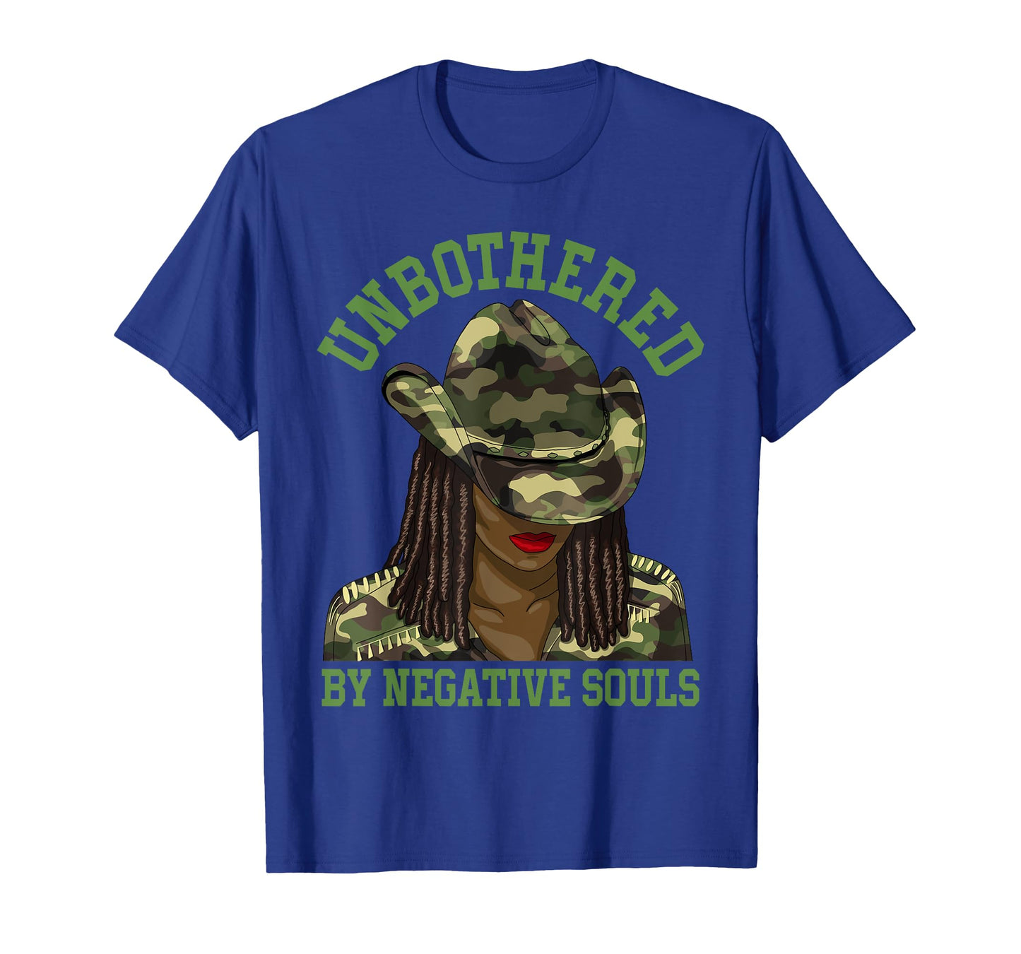 Unbothered Western Black Cowgirl Camo Camouflage Women T-Shirt
