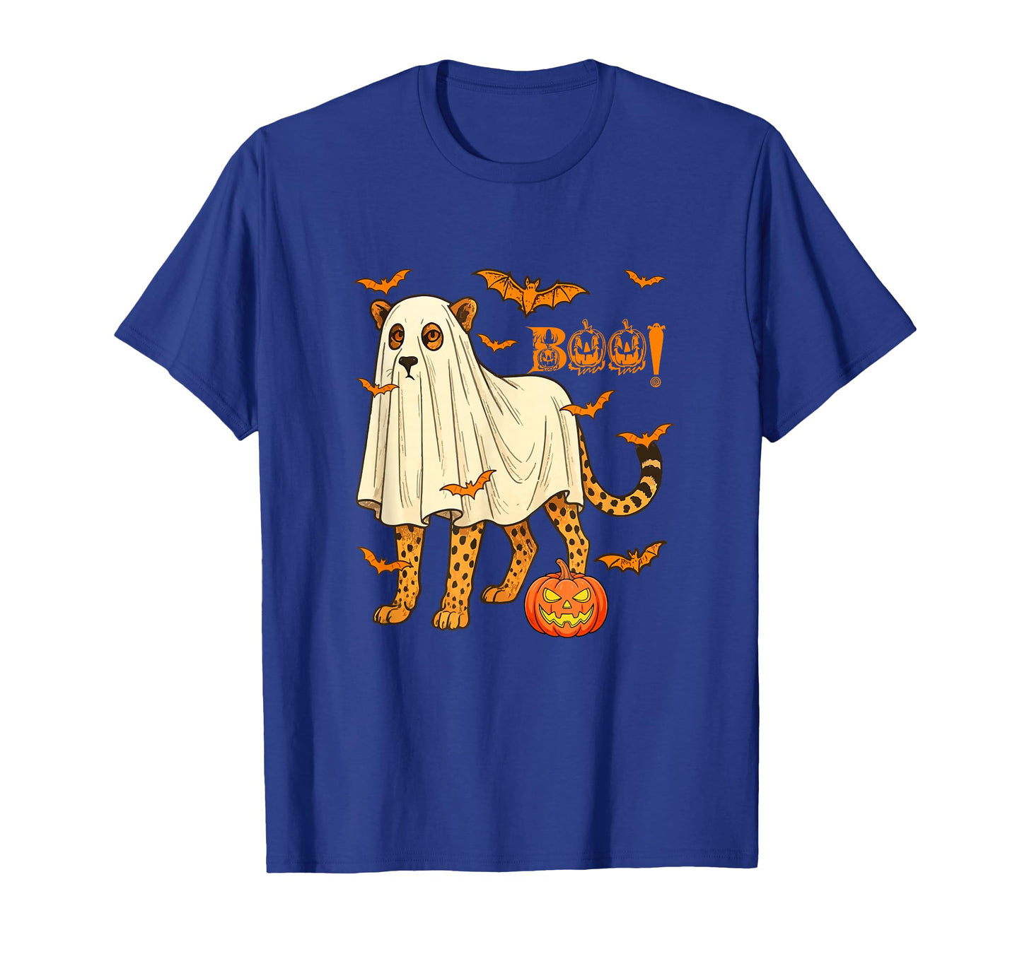 Boo Halloween Cheetah Cosplay Ghost Costume Animal Lover T-Shirt