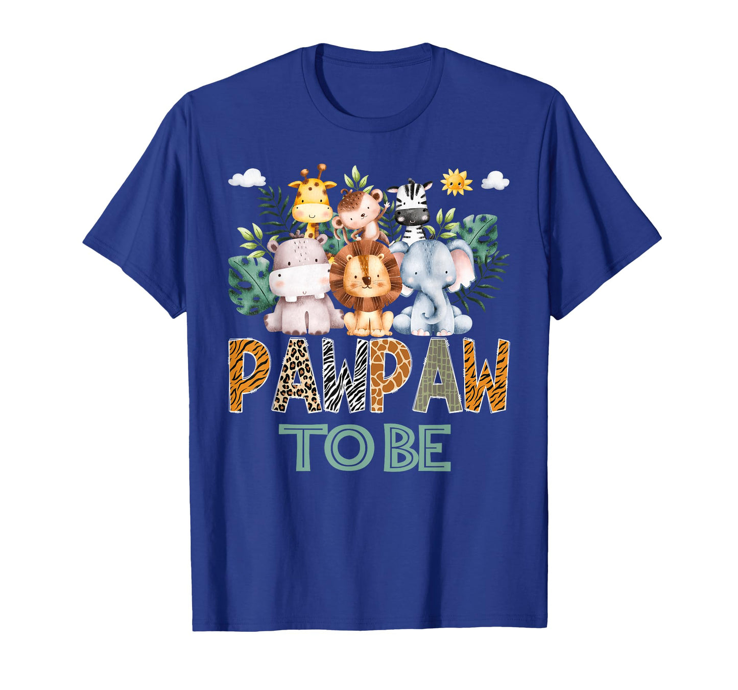 Soon To Be Pawpaw Jungle Animal Safari Gender Reveal T-Shirt