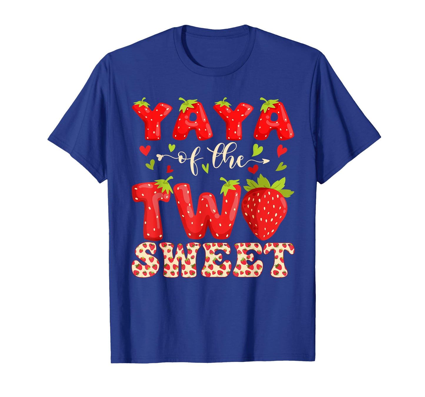 YAYA Of The Two Sweet Second Birthday Girl Strawberry T-Shirt