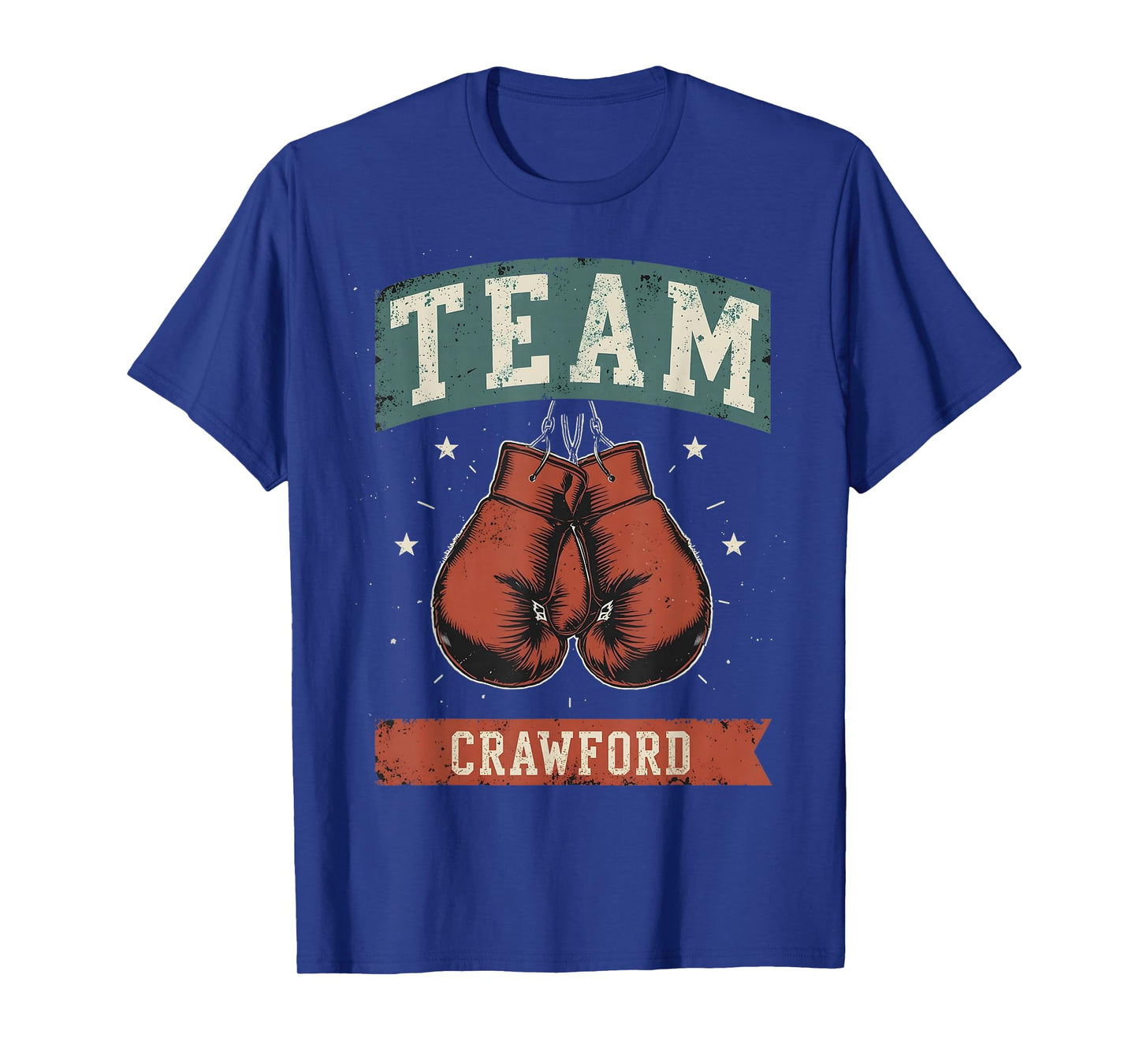Crawford Last Name Retro Family Name Crawford Boxing for Men T-Shirt