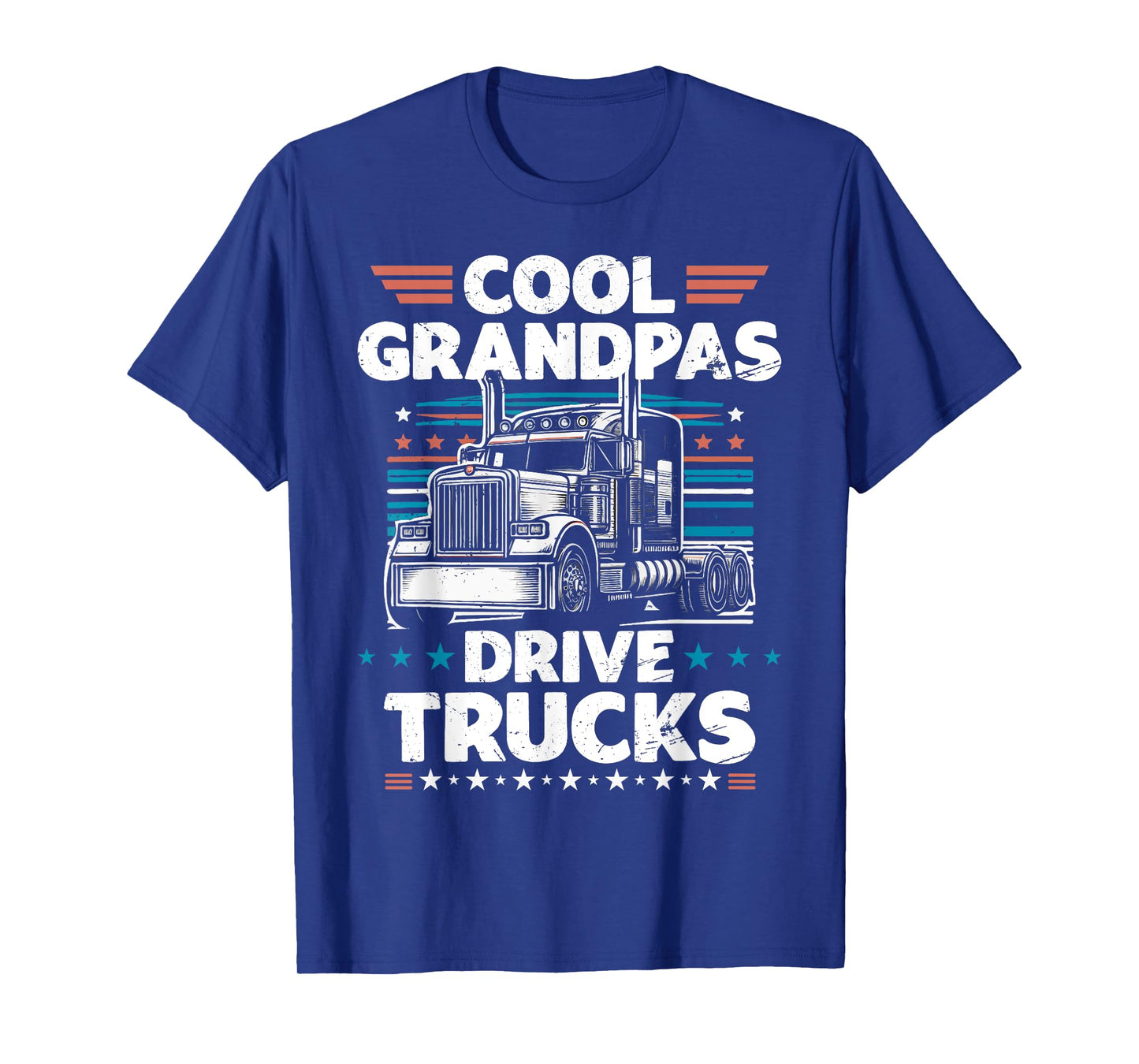 Cool Grandpas Drive Trucks Fun Trucker Grandpa Truck Driver T-Shirt