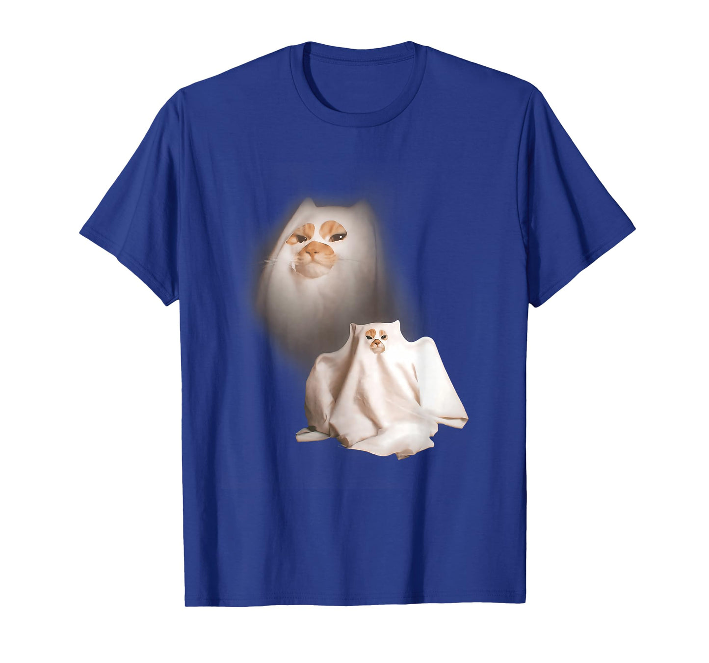 Ghost Kitten Vintage Halloween Cat Funny Meme Cringe Spooky T-Shirt