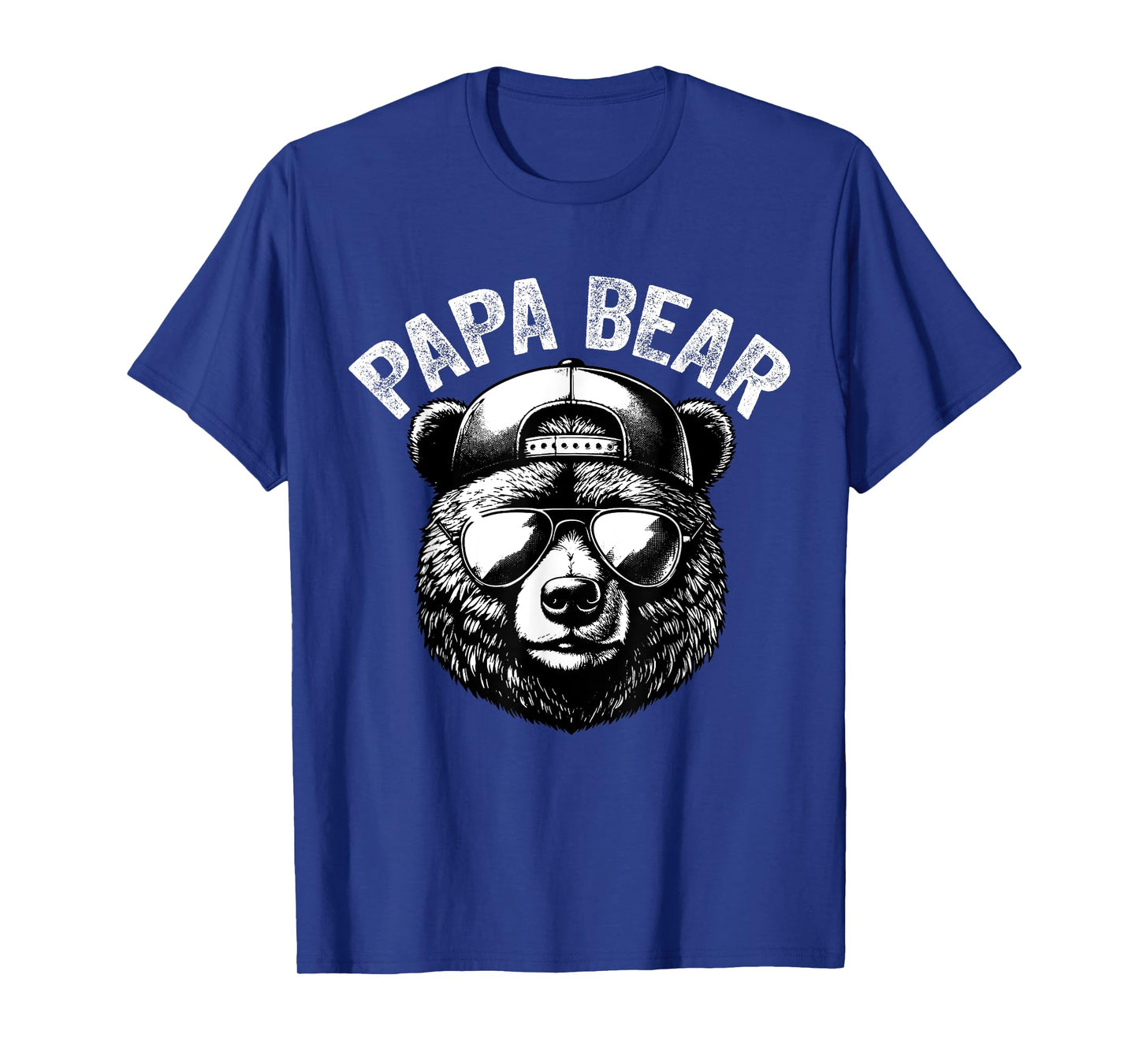 Papa Bear Face Grizzly Fathers Day Bear Lover Mens T-Shirt