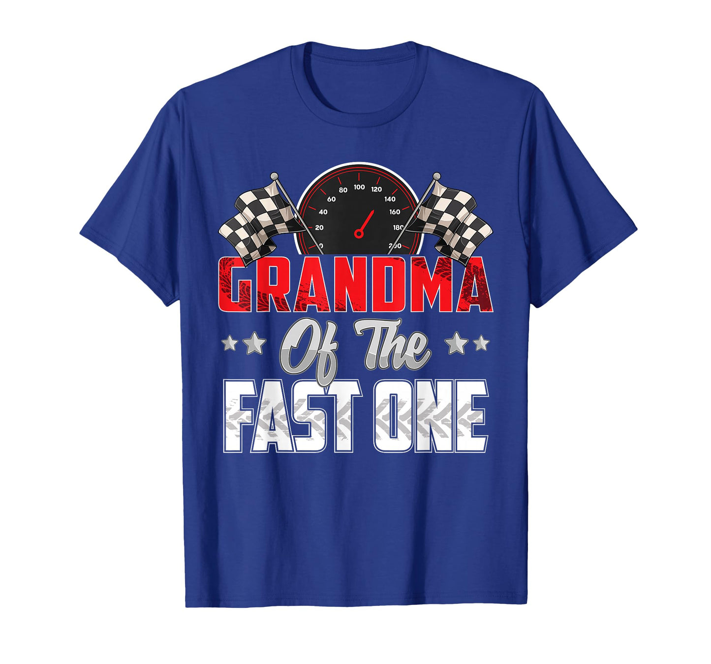 1 year old racing car fast one birthday 1st Family Grandma T-Shirt